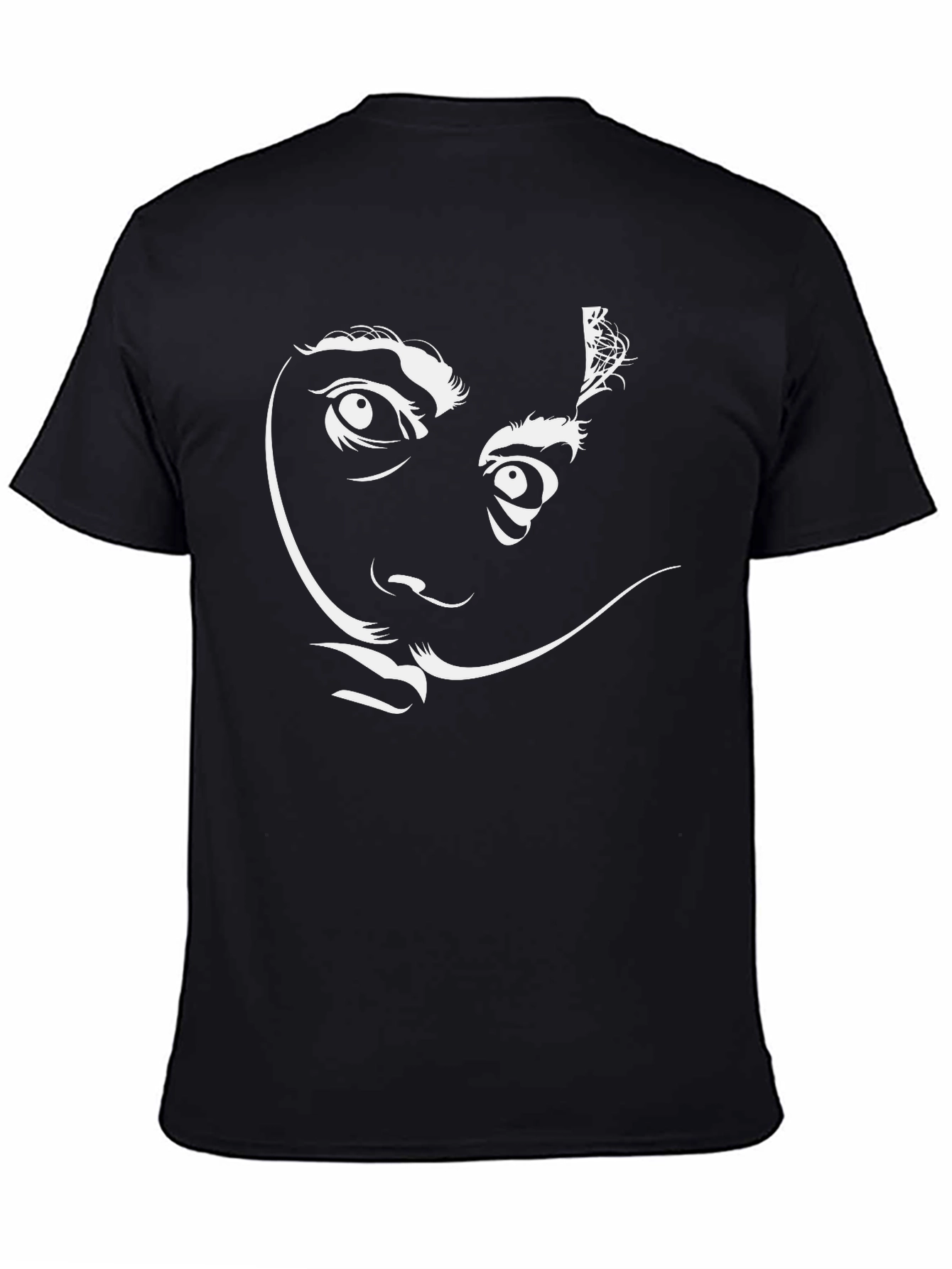 Black Salvador Dali Graphic Tee - Men's Black T-Shirt view 4