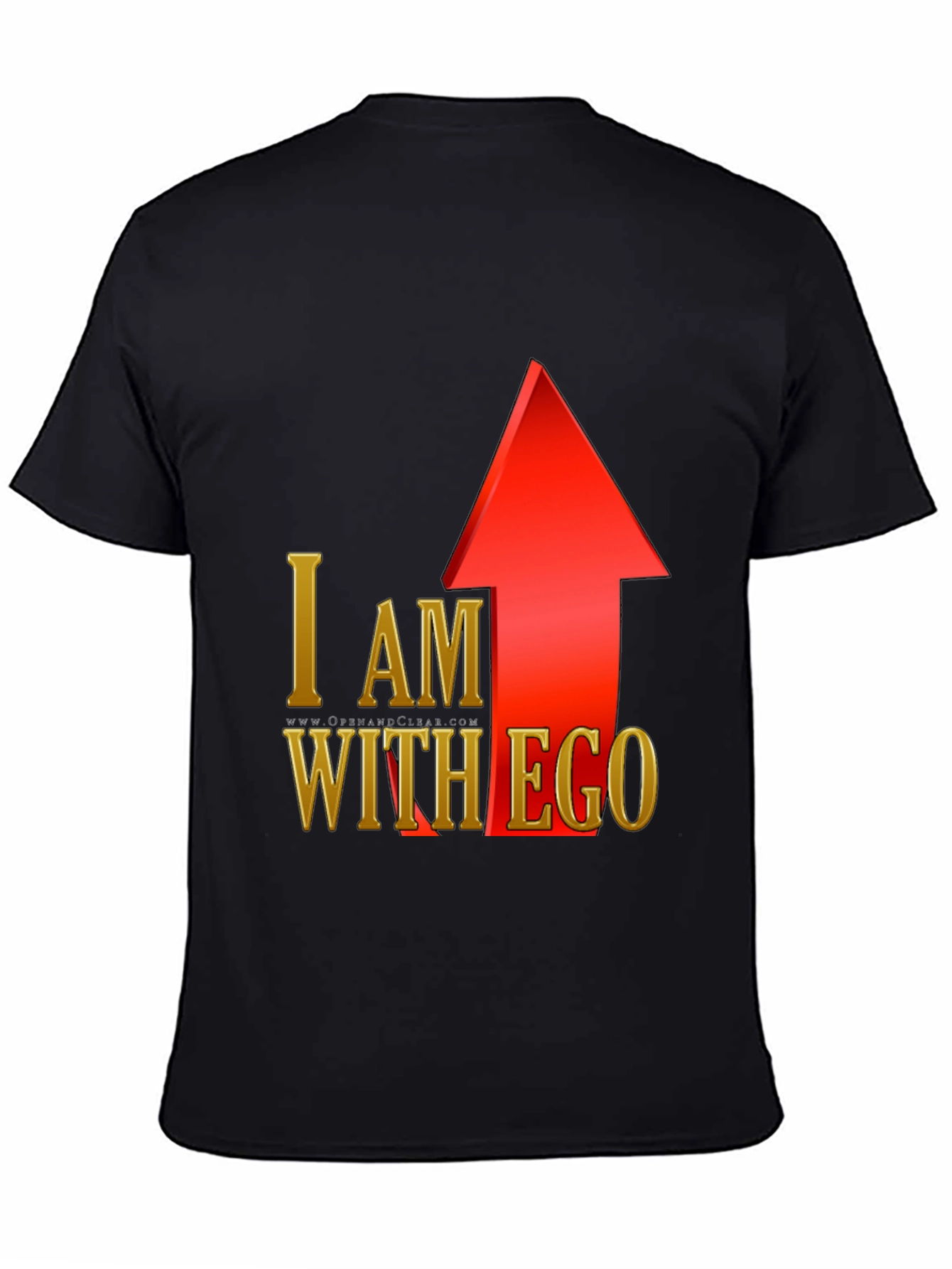 Black I Am With Ego Graphic T-Shirt - Black view 4