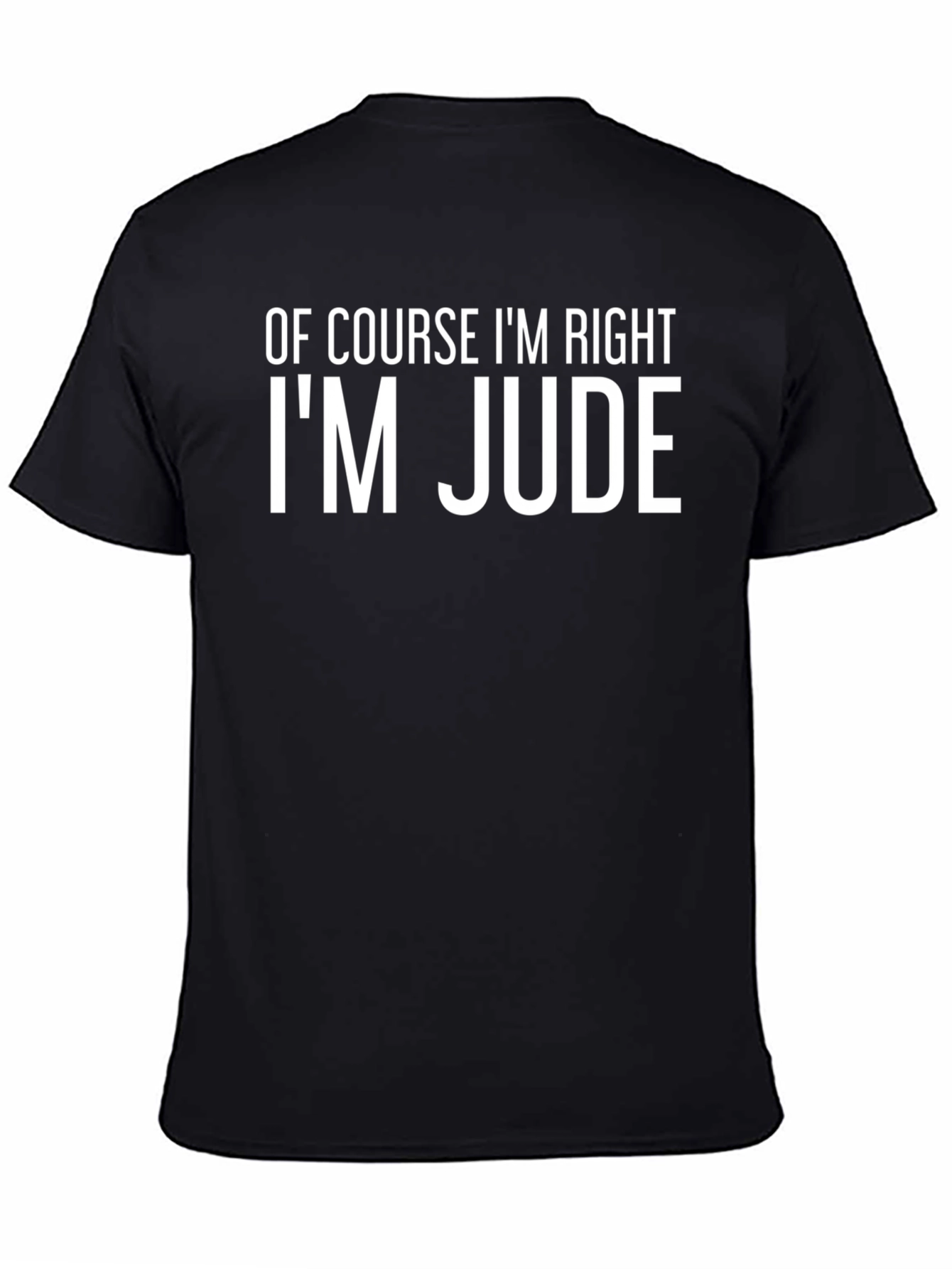 Black Of Course I'm Right I'm Jude T-Shirt view 4