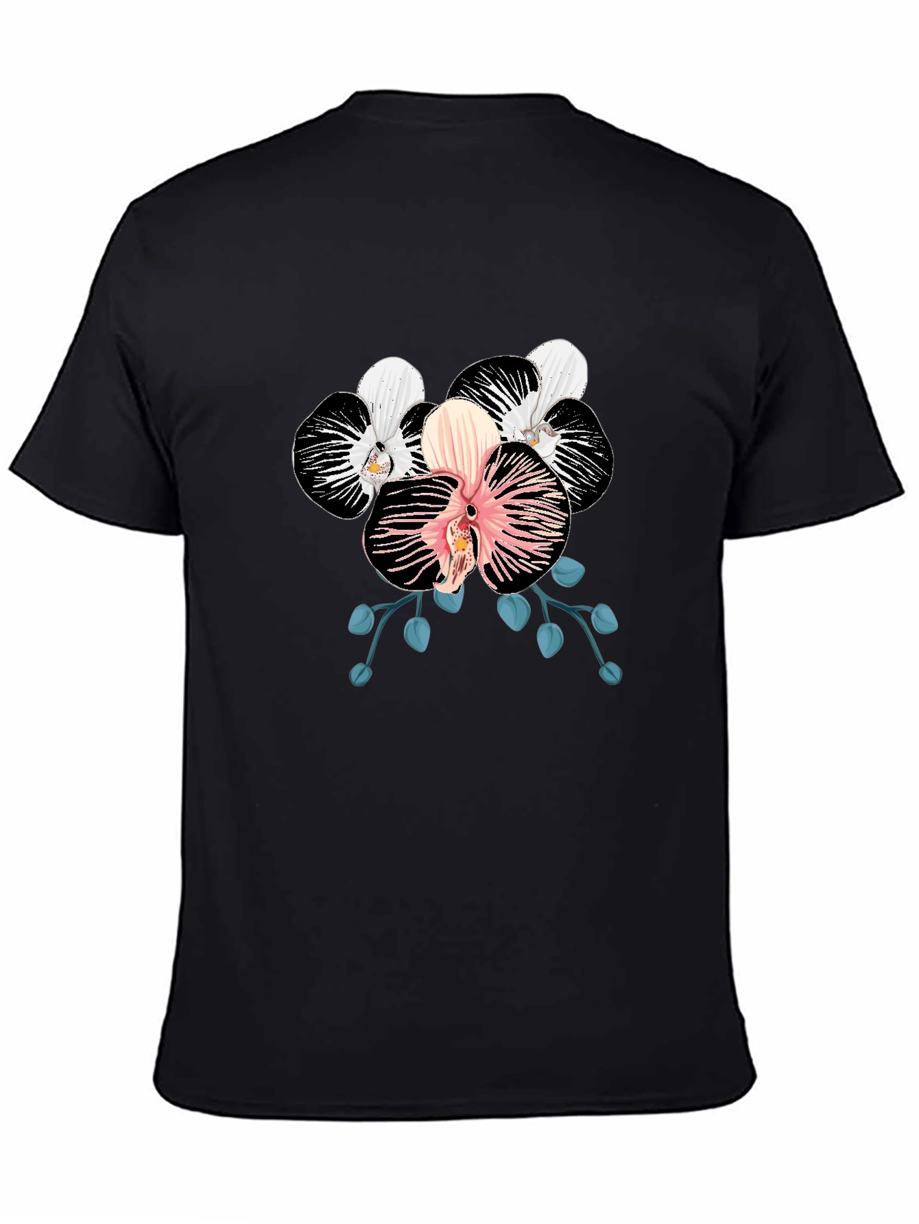 Black Orchid Graphic Print Black T-Shirt view 4