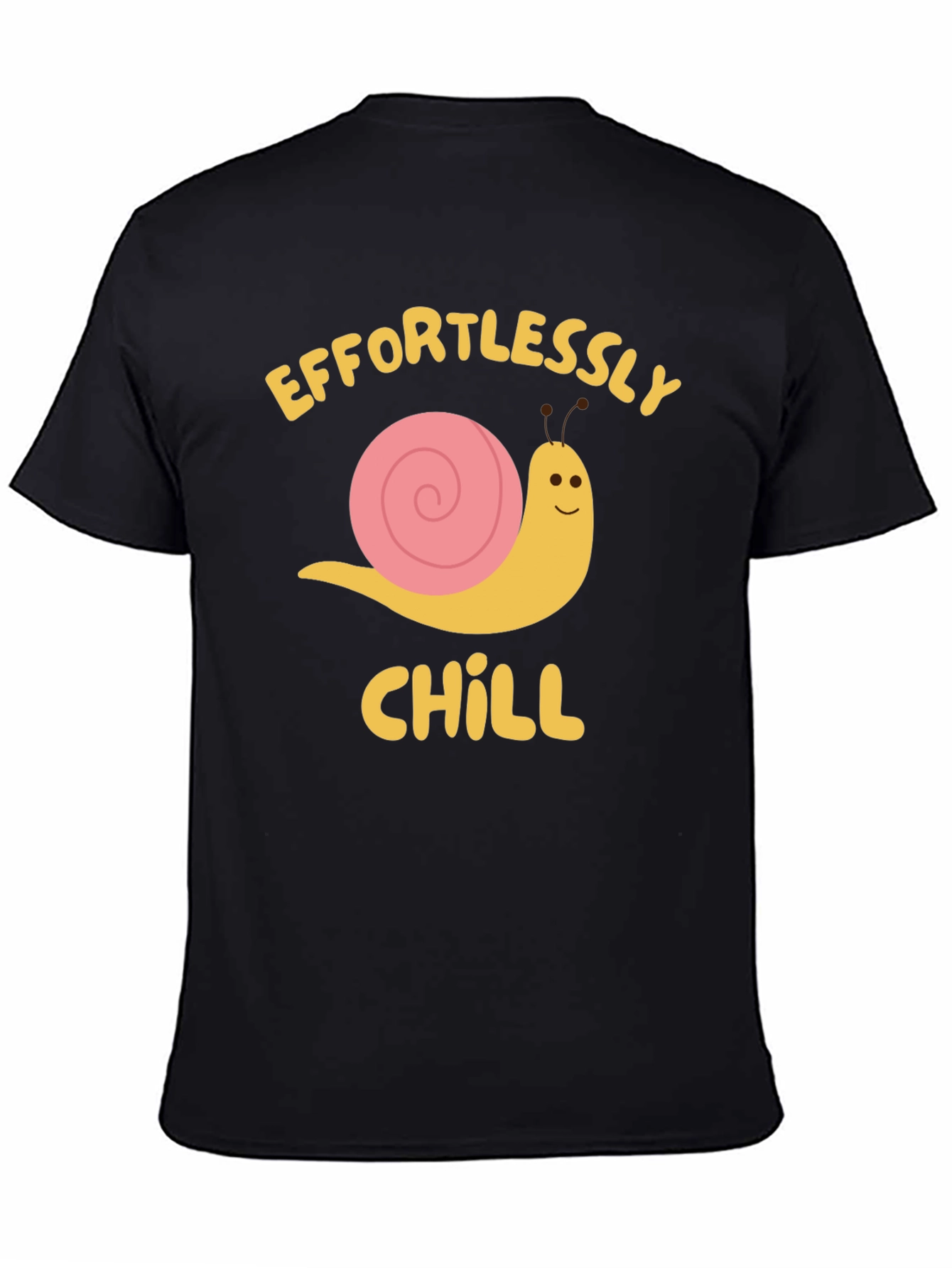 Black Effortlessly Chill Snail Graphic Tee view 4