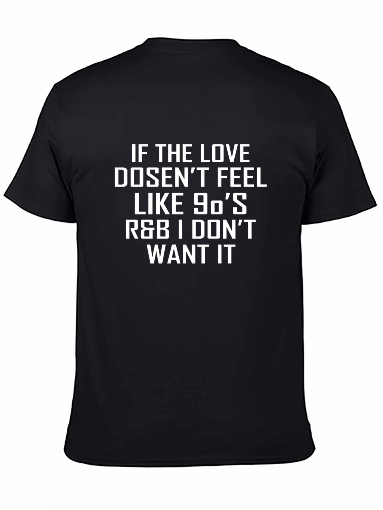 Black 90's R&B Love T-Shirt view 4