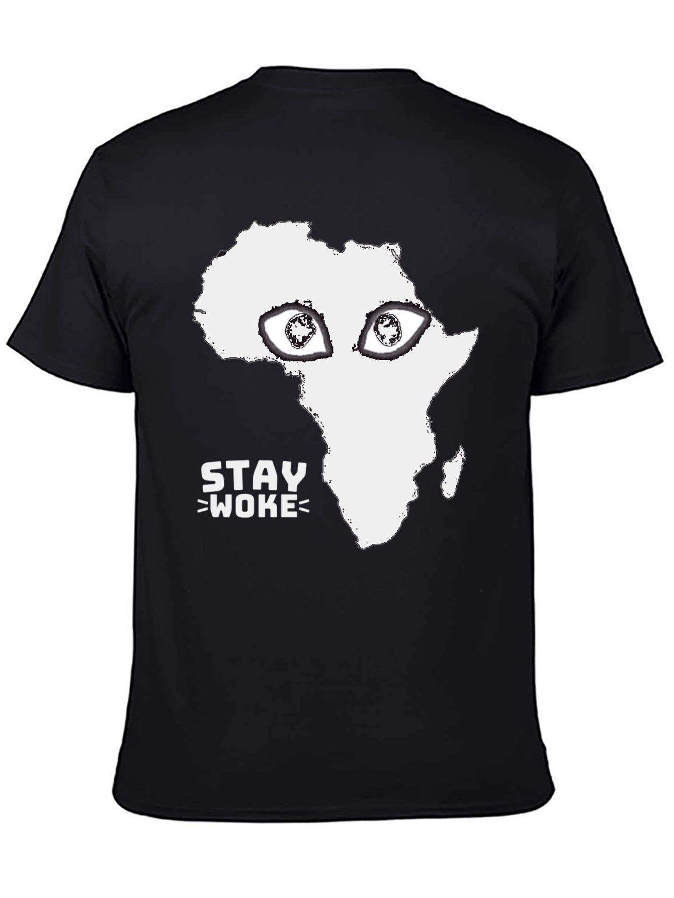 Black Stay Woke Africa Graphic Tee view 4