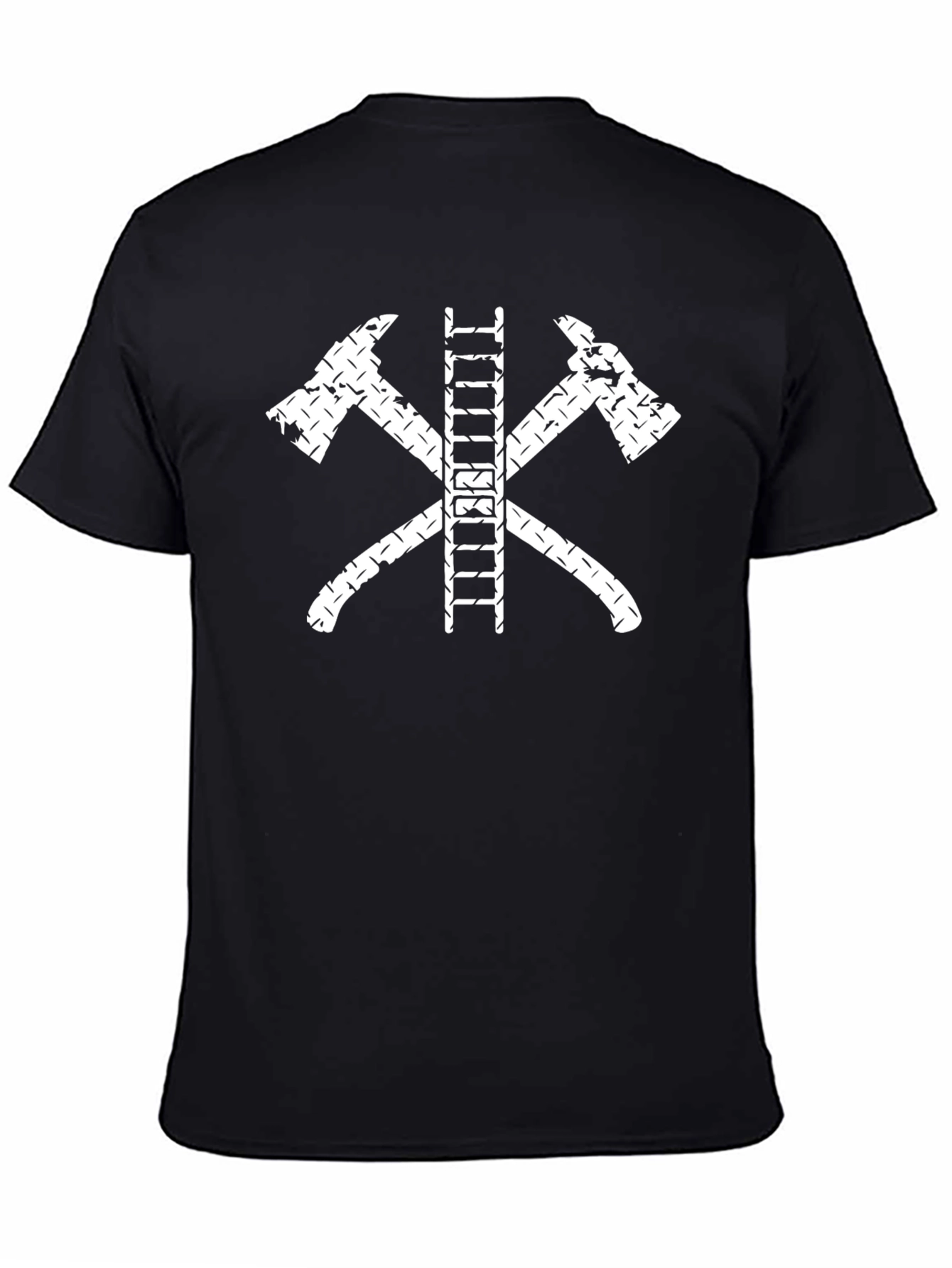 Black Firefighter Axes & Ladder T-Shirt view 4