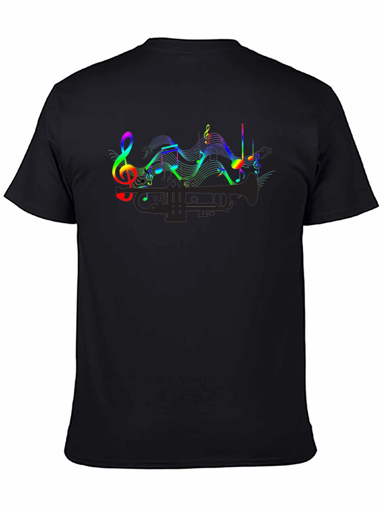 Black Musical Trumpet Graphic Tee view 4