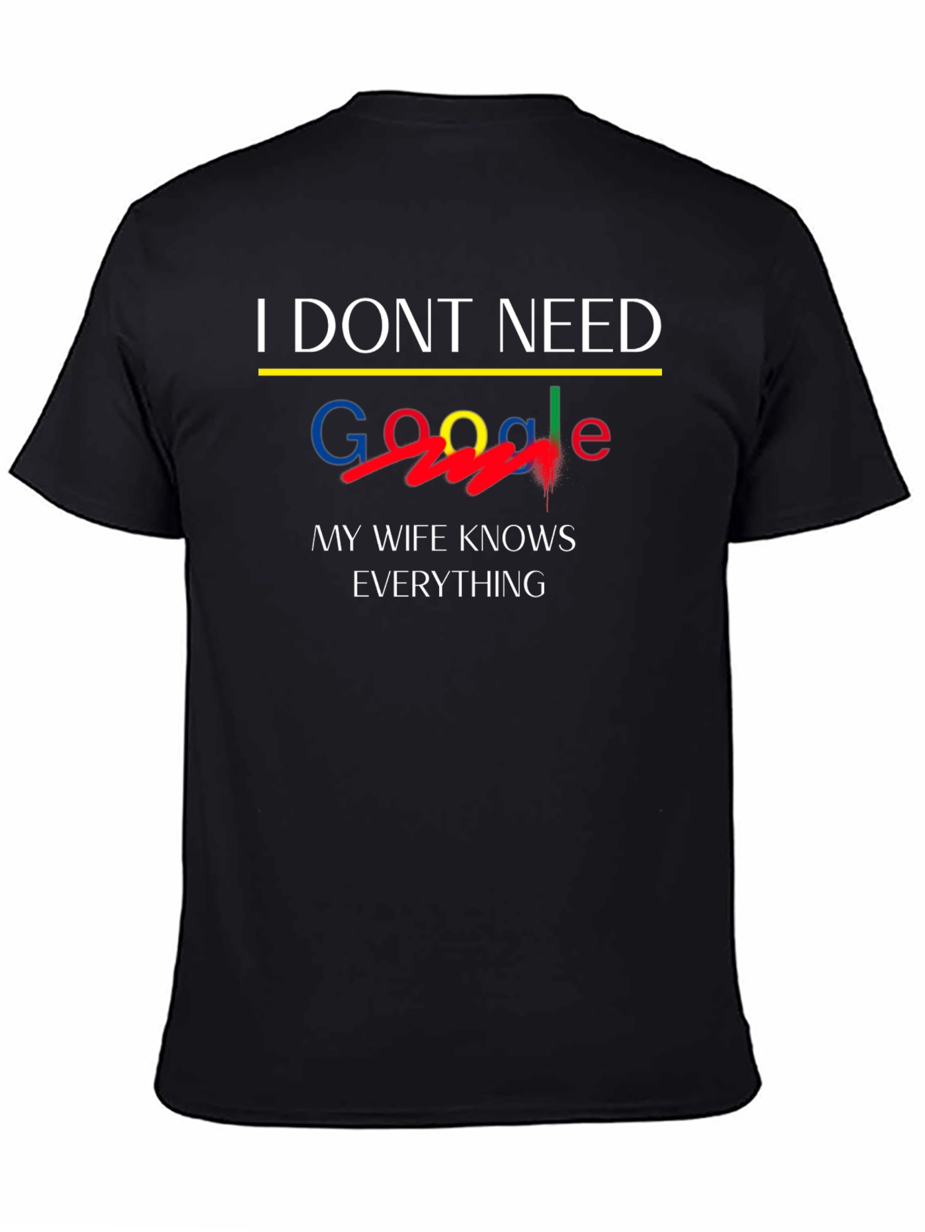 Black Funny Wife Knows Everything T-Shirt view 4