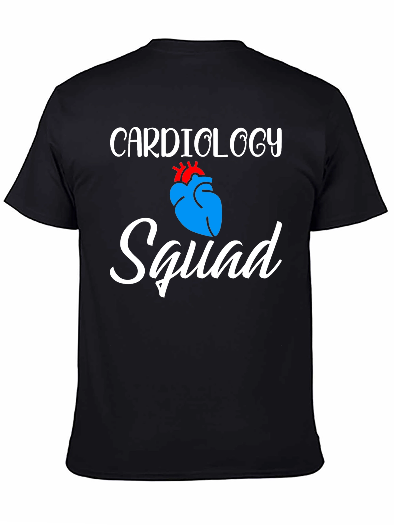 Black Cardiology Squad T-Shirt - Medical Team Apparel view 4