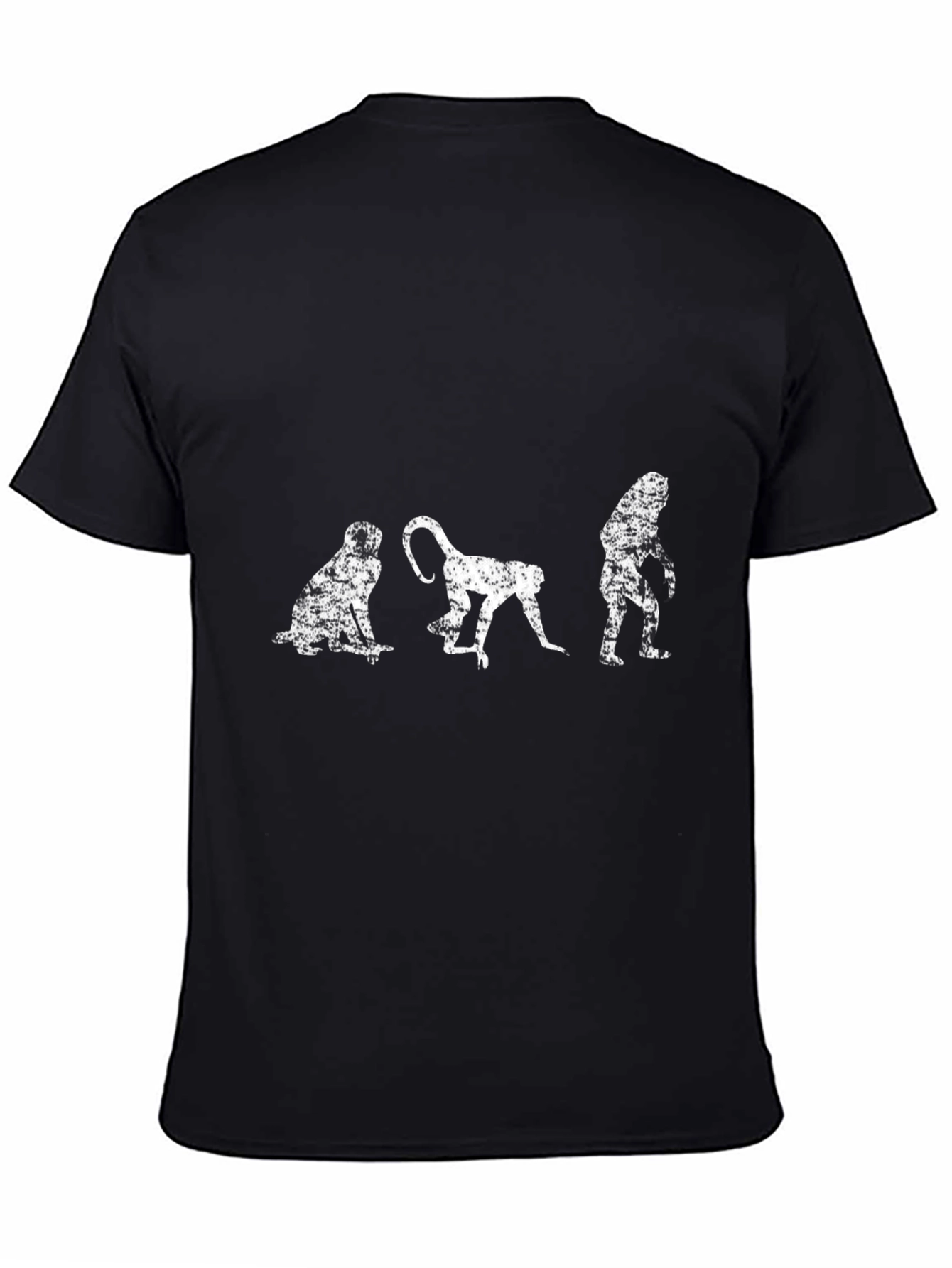 Black Evolution Graphic T-Shirt - Black Cotton Tee view 4