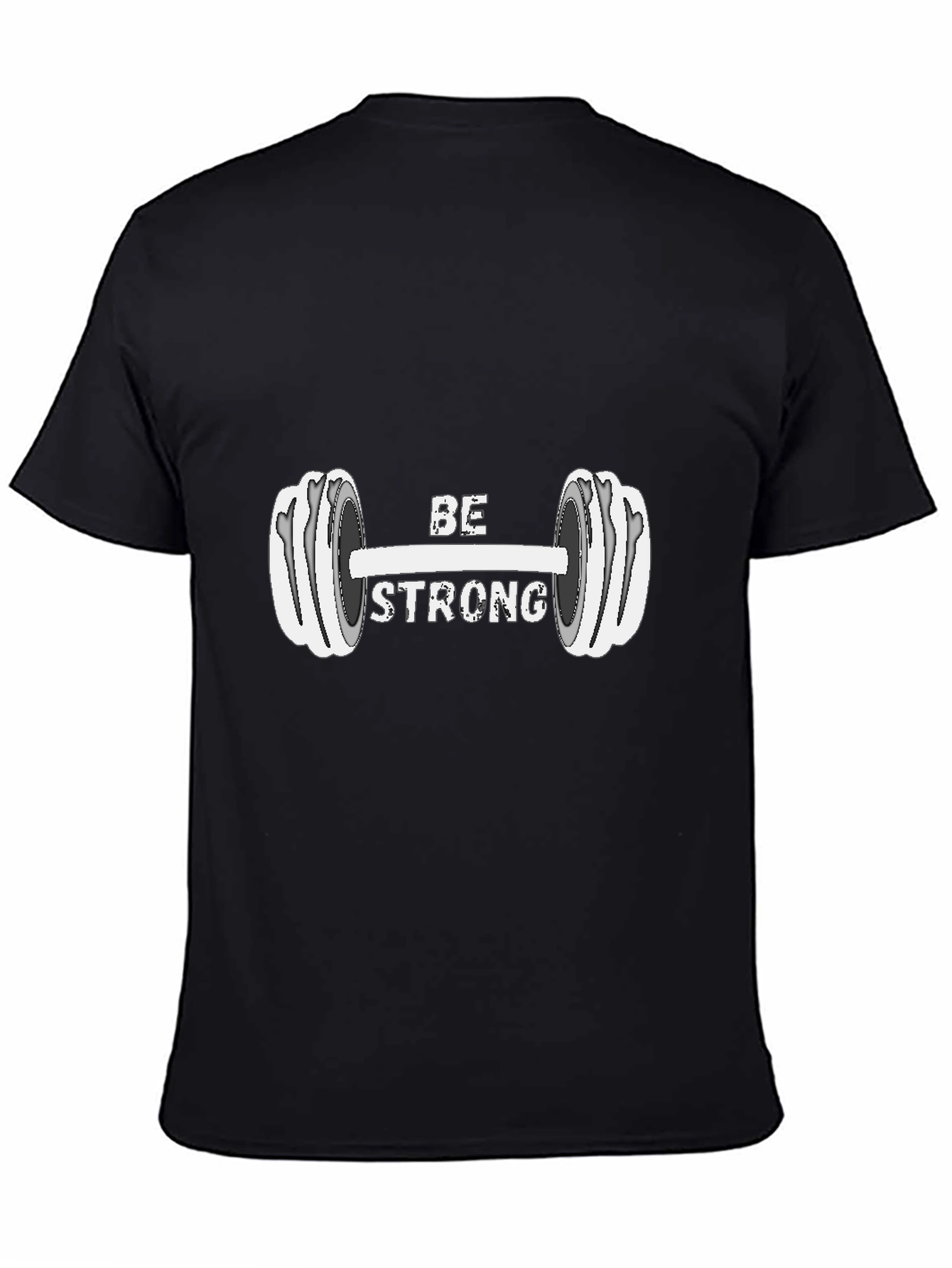 Black Be Strong Graphic Print T-Shirt view 4