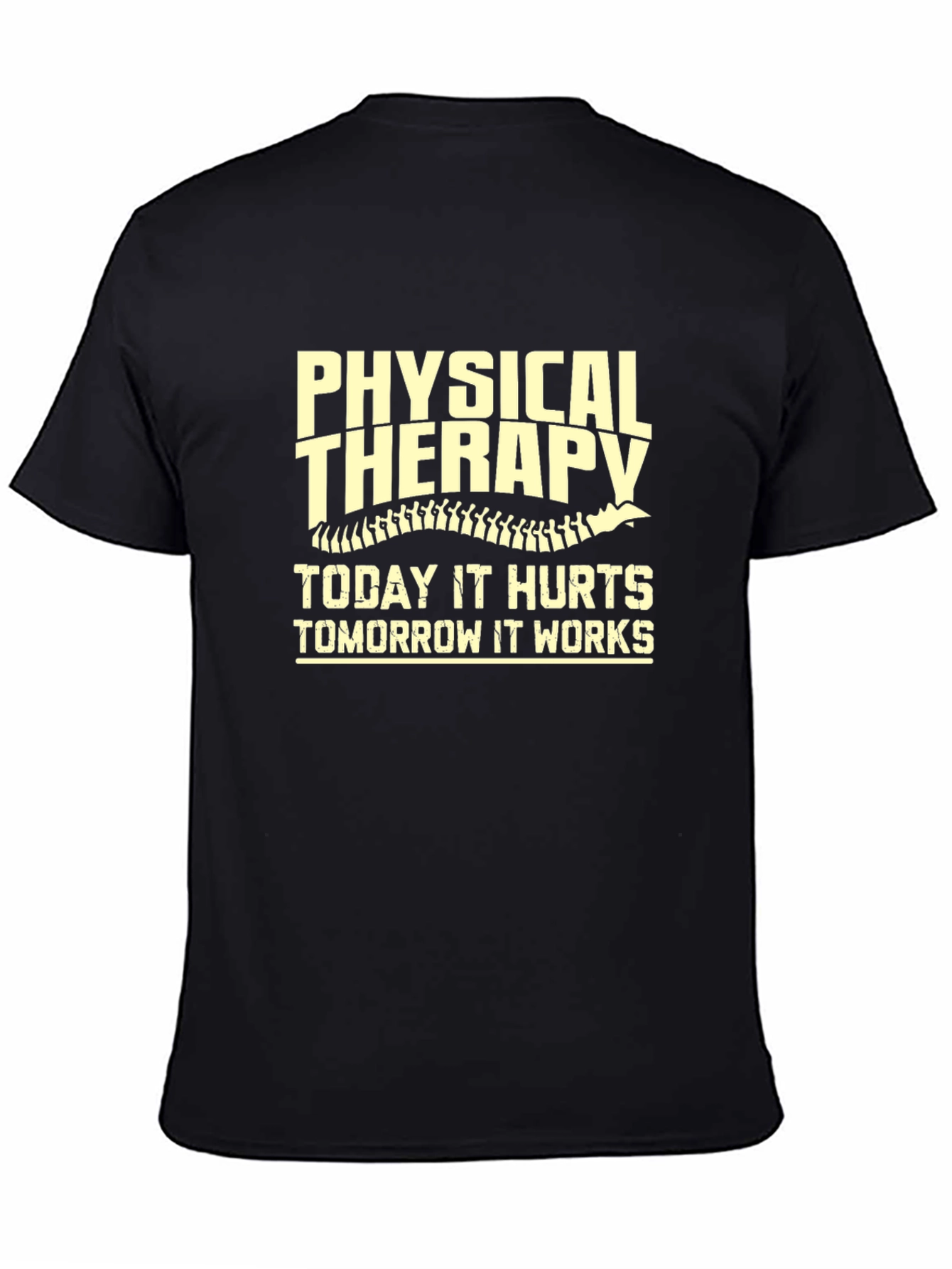 Black Physical Therapy T-Shirt: Today It Hurts view 4