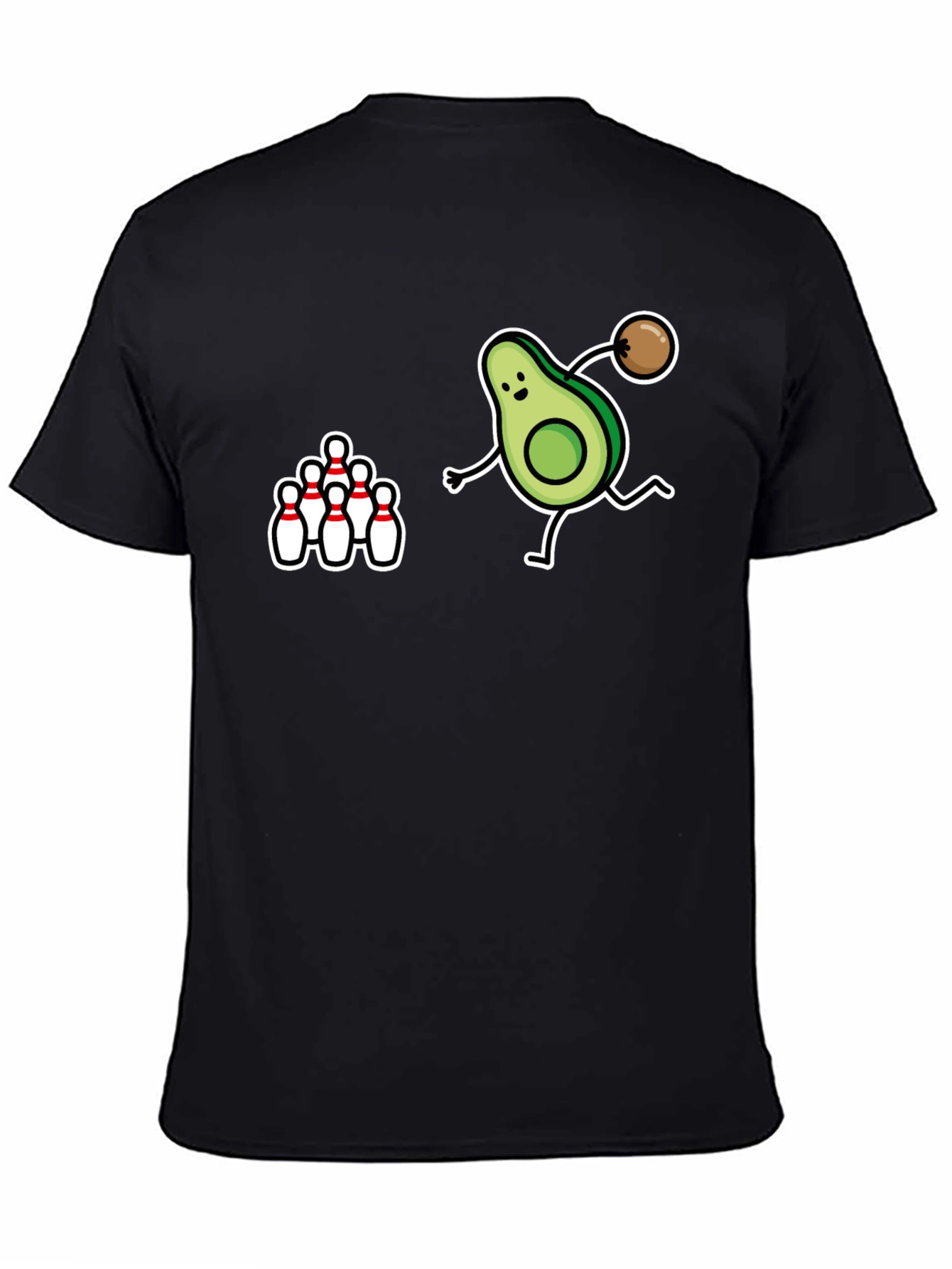 Black Avocado Bowling Strike Graphic T-Shirt view 4