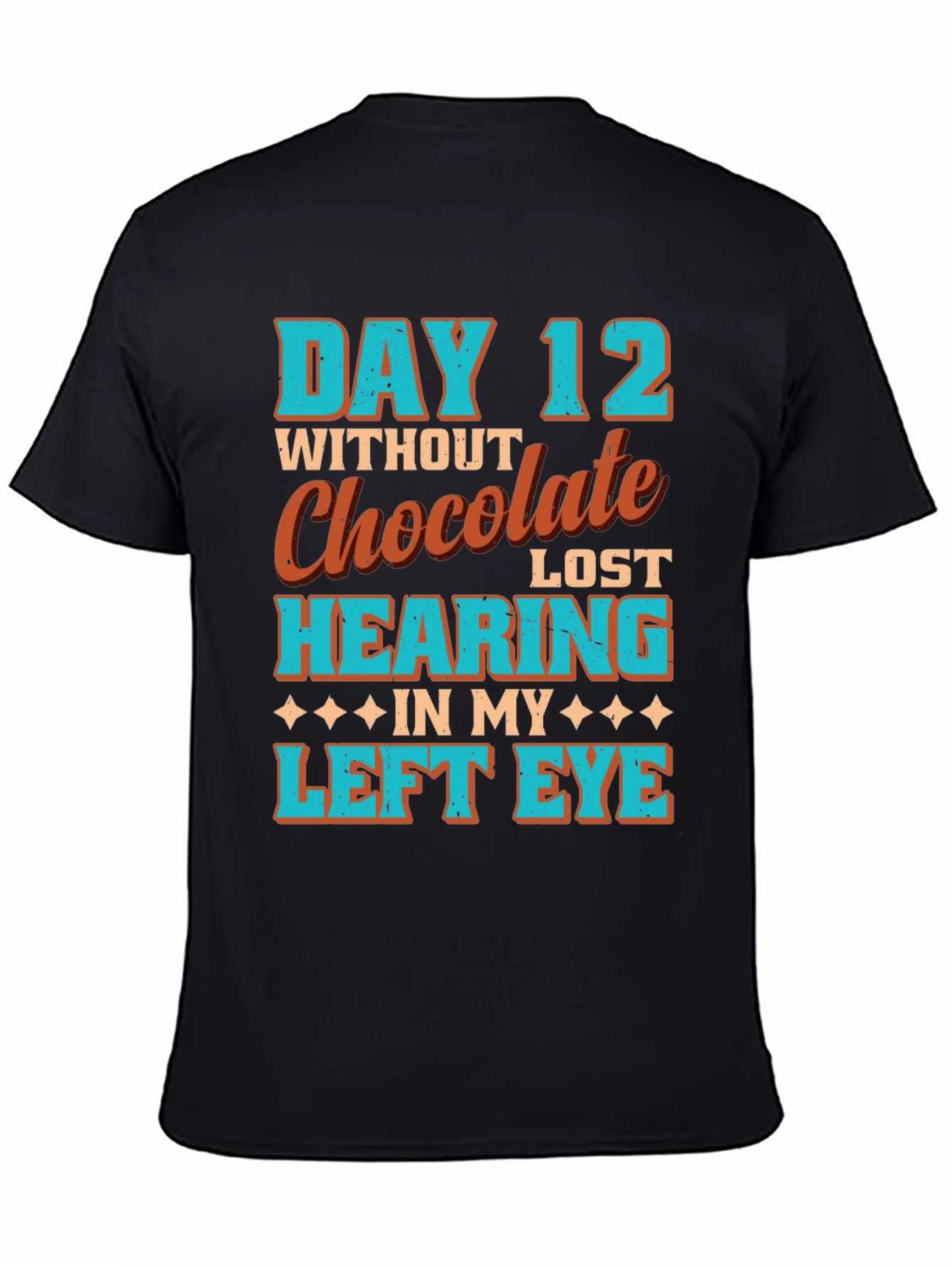 Black Funny Chocolate Withdrawal T-Shirt view 4