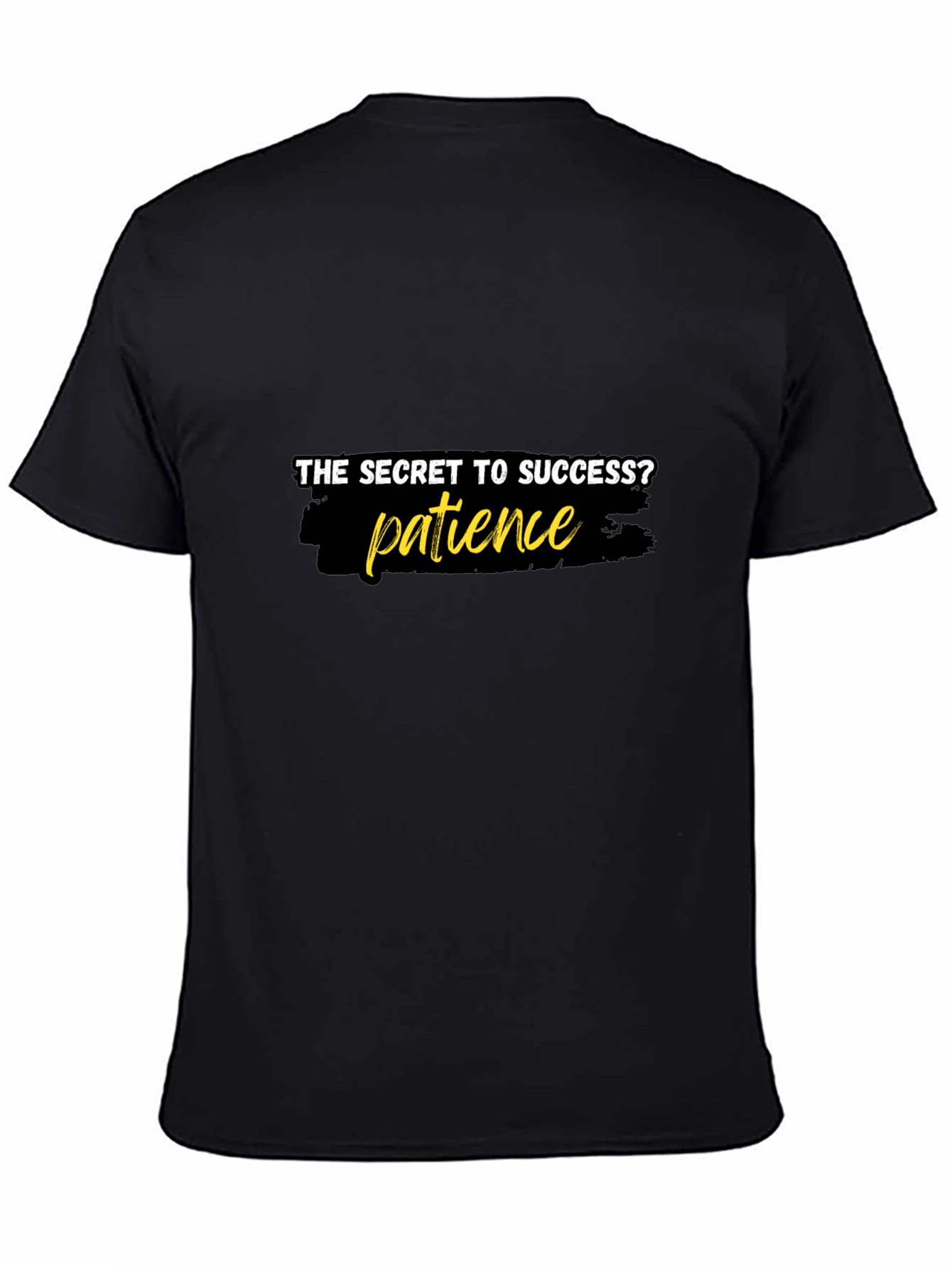 Black Patience is the Key T-Shirt - Stylish Black Tee view 4