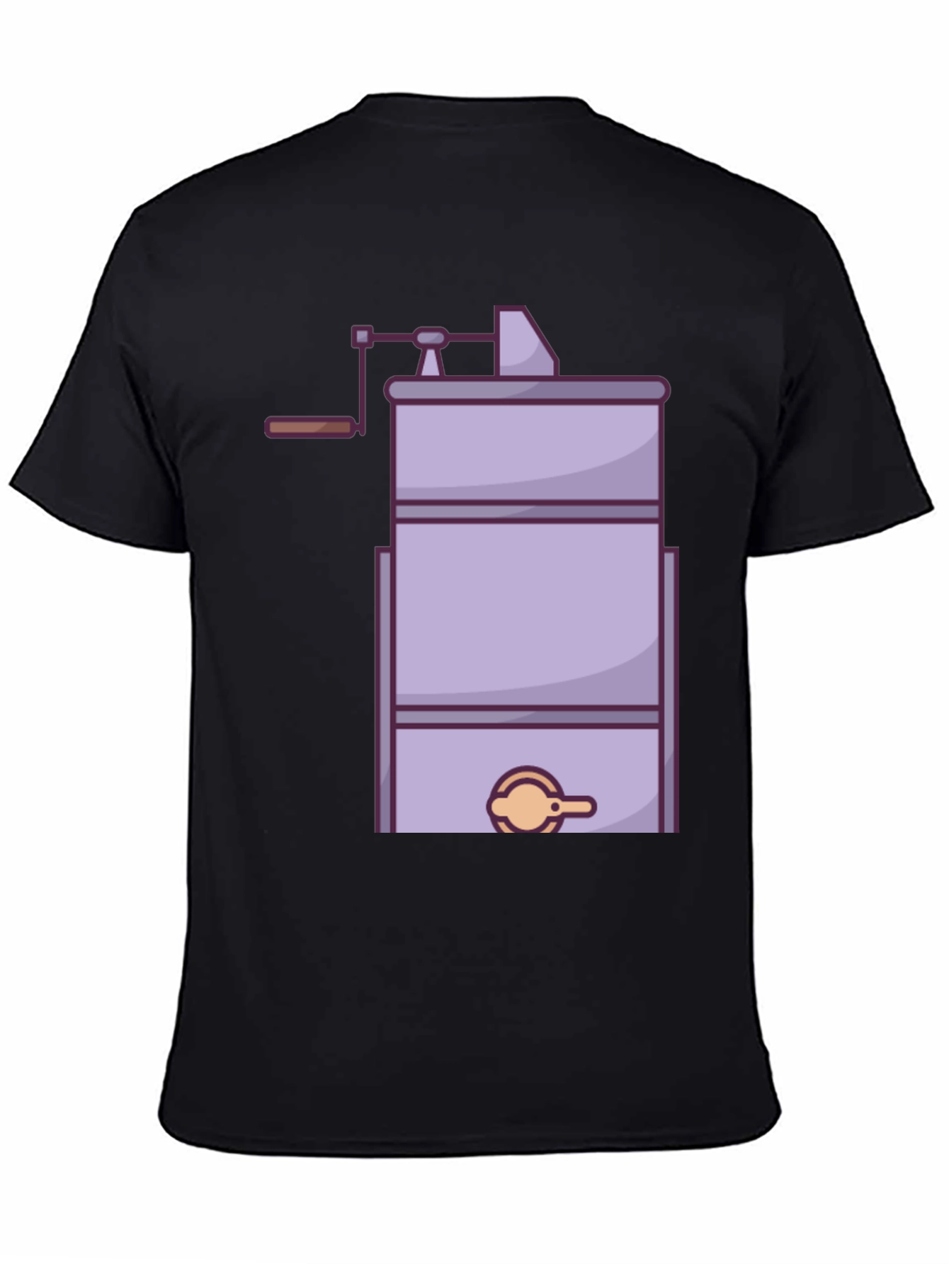 Black Honey Extractor Graphic Tee - Beekeeping T-Shirt view 4
