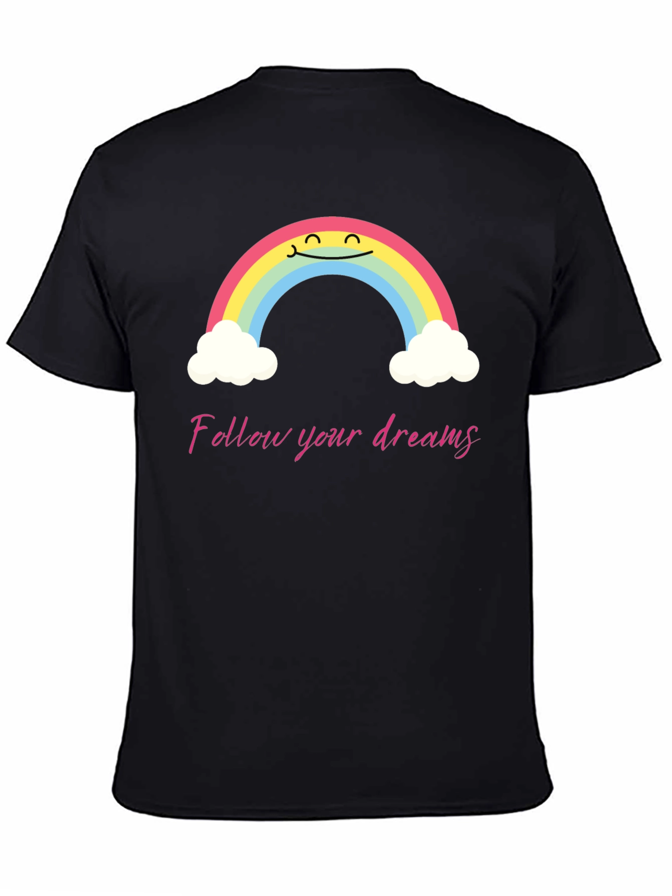 Black Rainbow Dreams Graphic Tee - Follow Your Dreams view 4