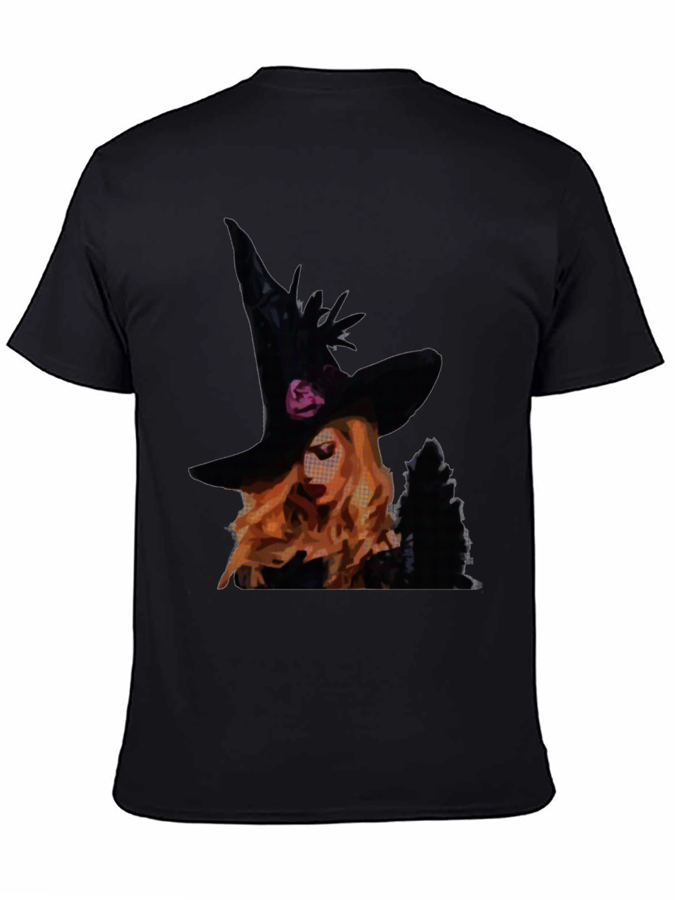 Black Witch Graphic Tee - Halloween Shirt view 4