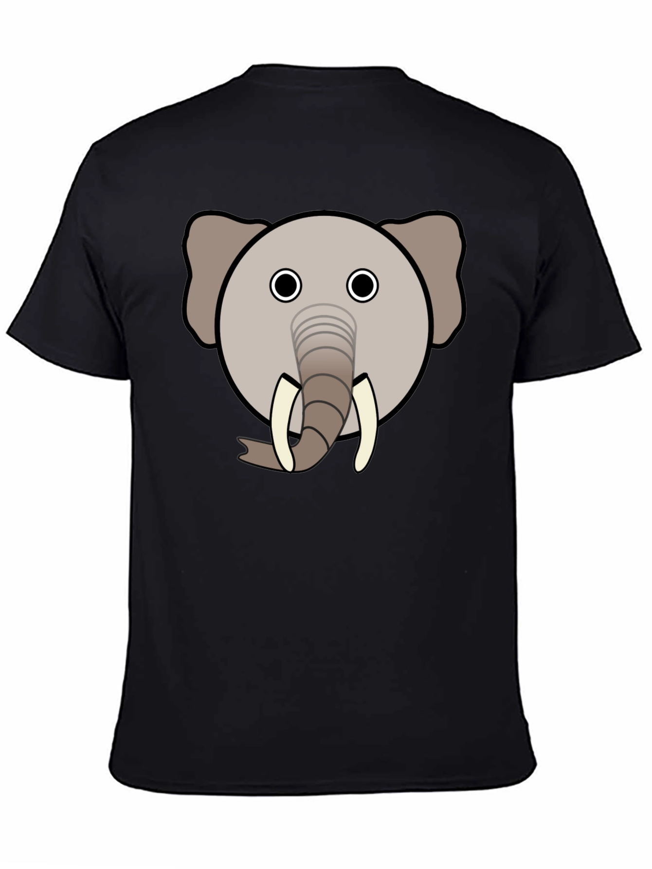 Black Elephant Graphic Tee - Black Cotton Blend view 4