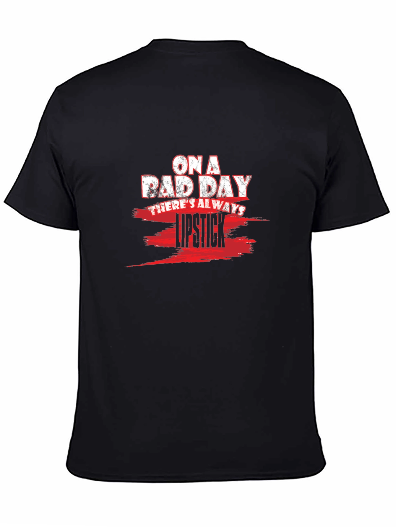 Black On a Bad Day Lipstick Graphic T-Shirt view 4