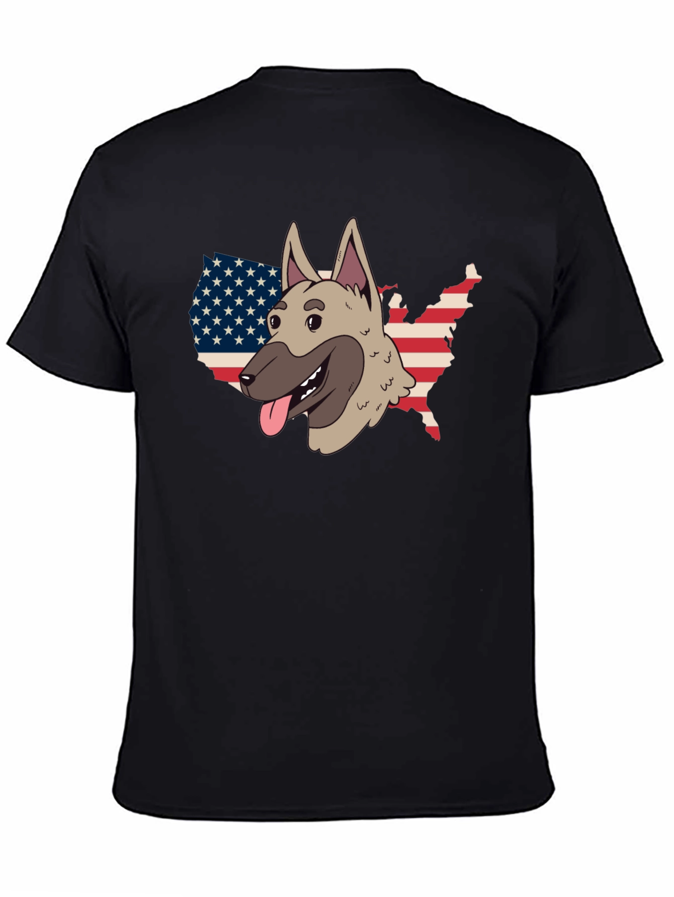 Black Dog USA Flag Patriotic Graphic Tee view 4