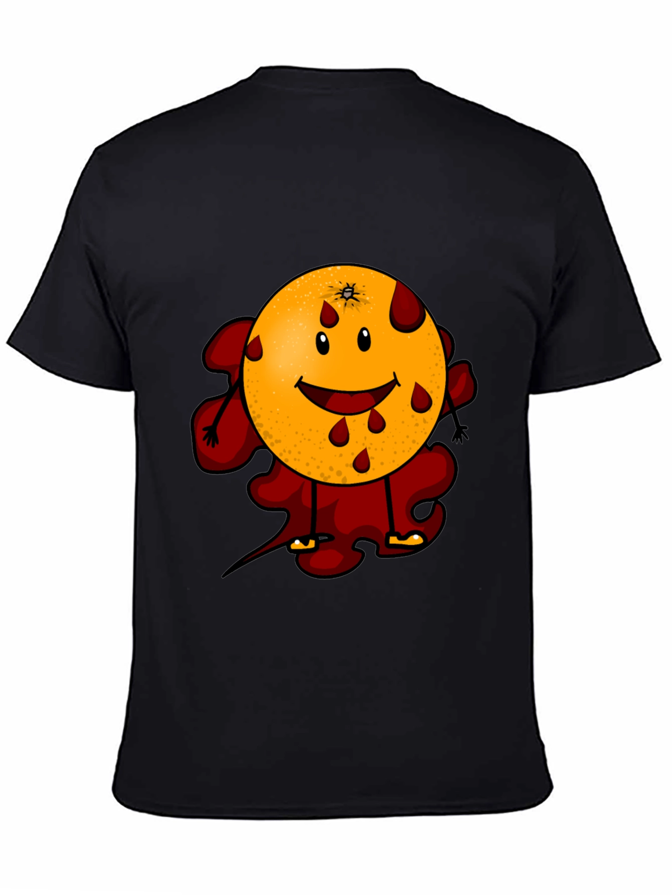 Black Bloody Orange Graphic Tee - Black view 4