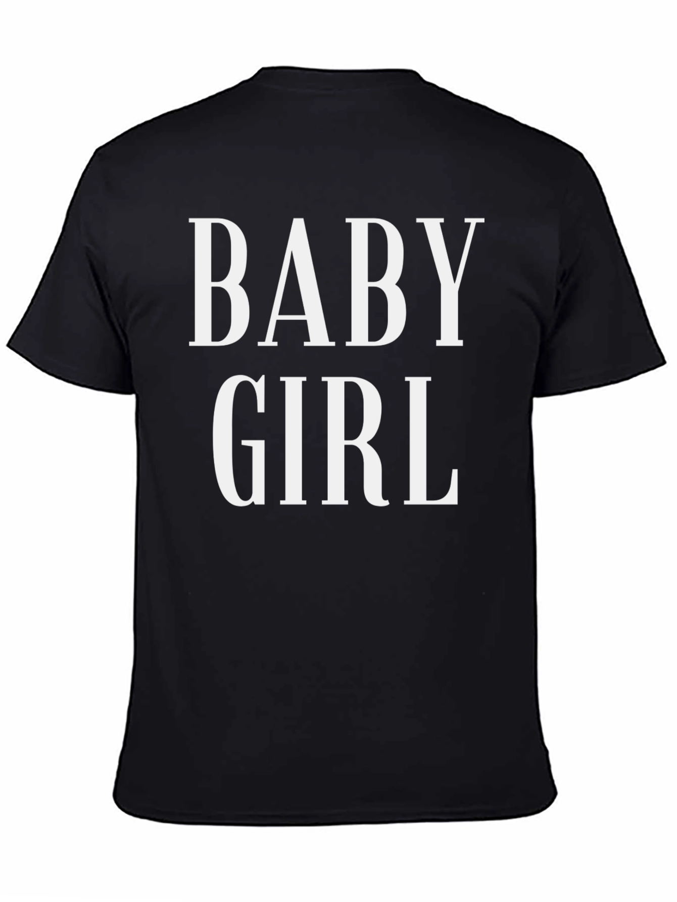 Black Baby Girl Graphic Tee - Trendy Black T-Shirt view 4