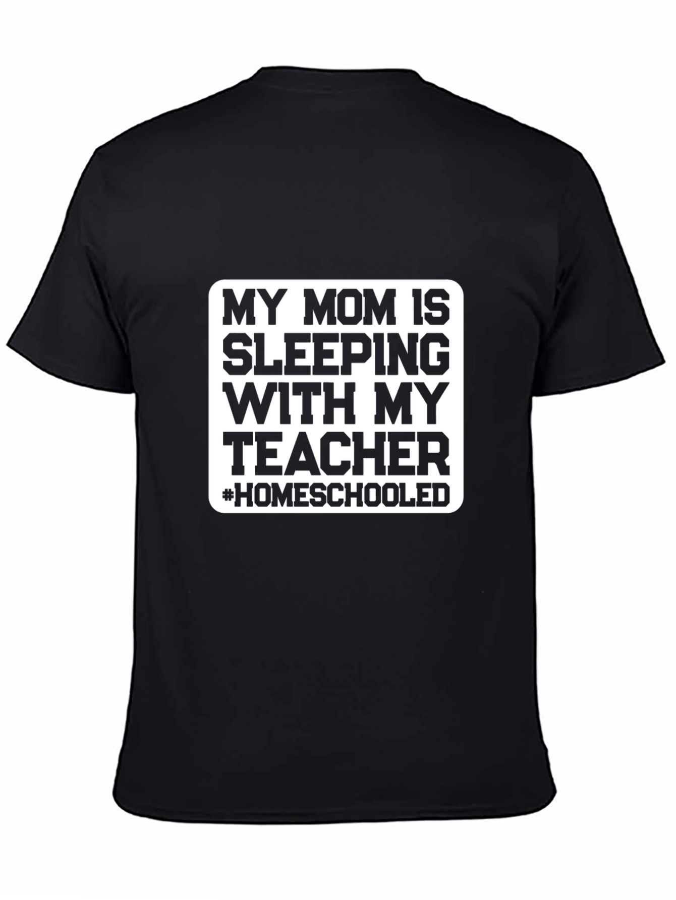 Black Funny Homeschool T-Shirt view 4