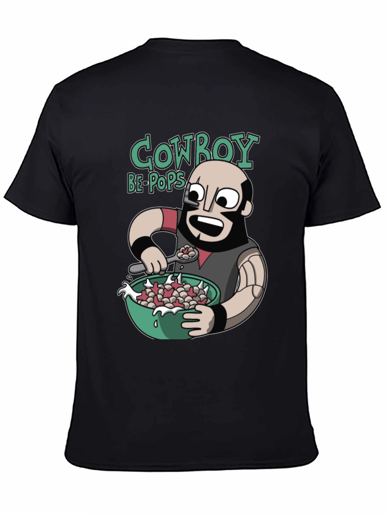 Black Cowboy Bebops Cereal T-Shirt  view 4
