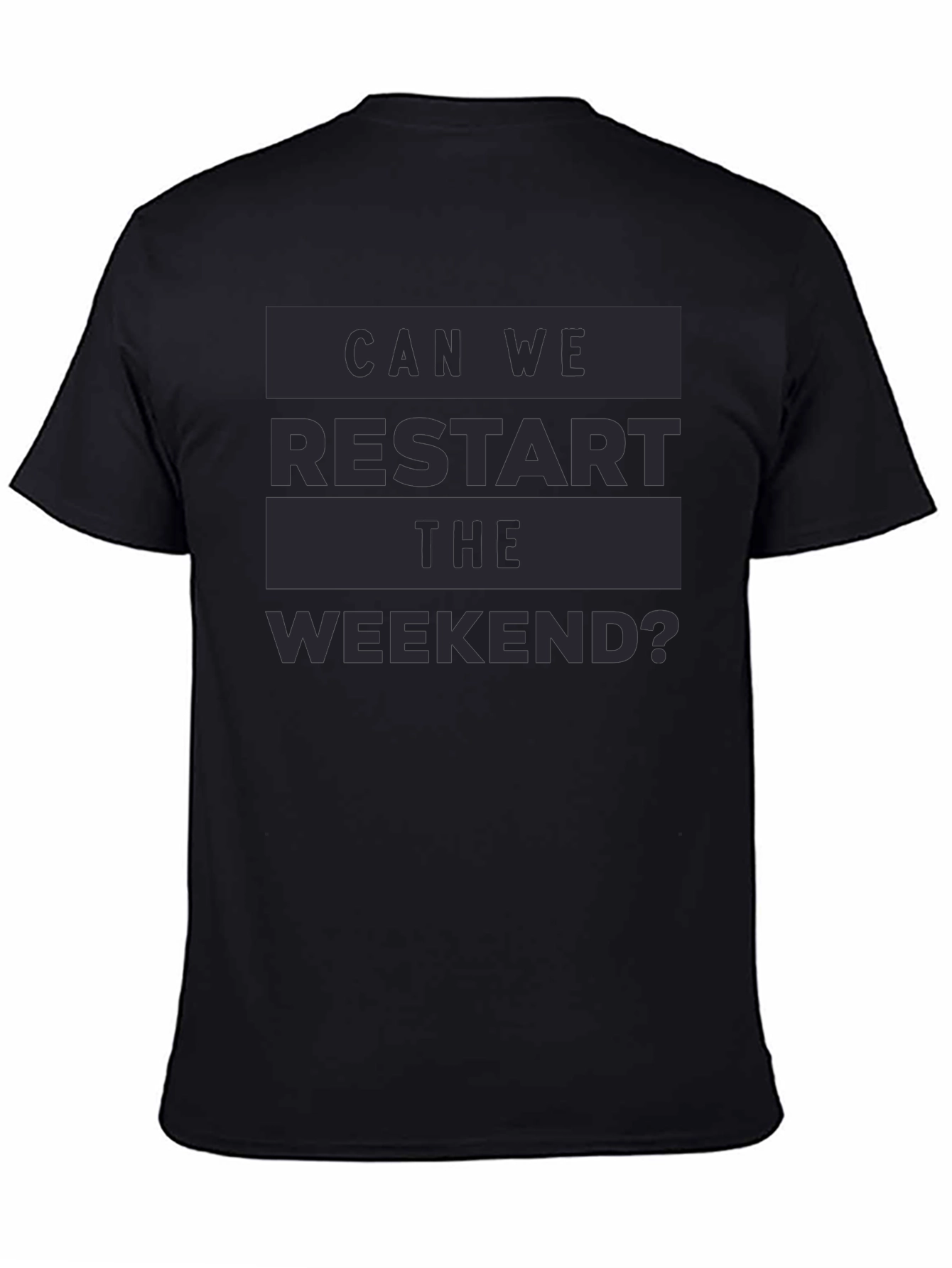Black Restart the Weekend Graphic Tee view 4