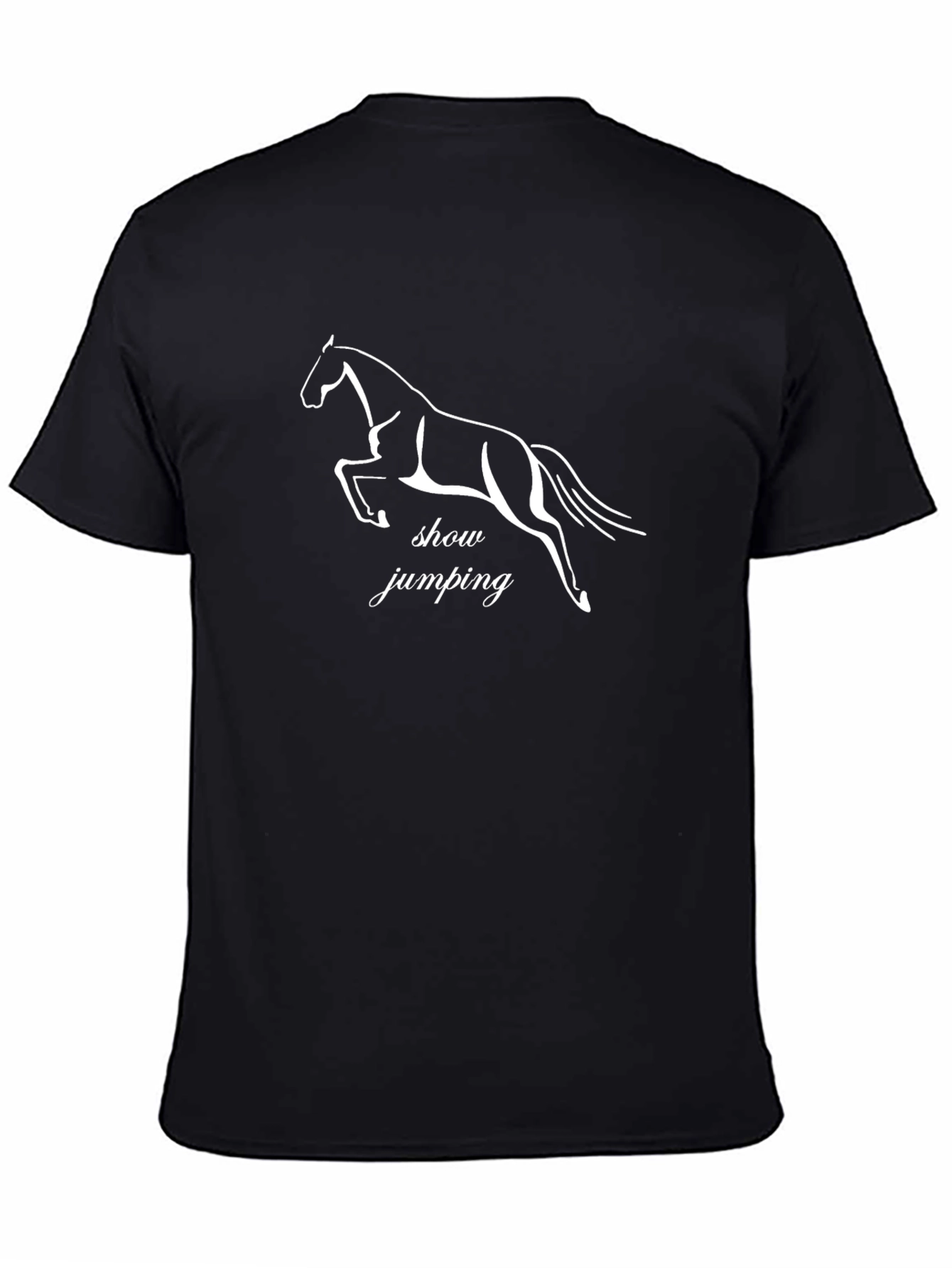 Black Show Jumping Horse Graphic Tee view 4