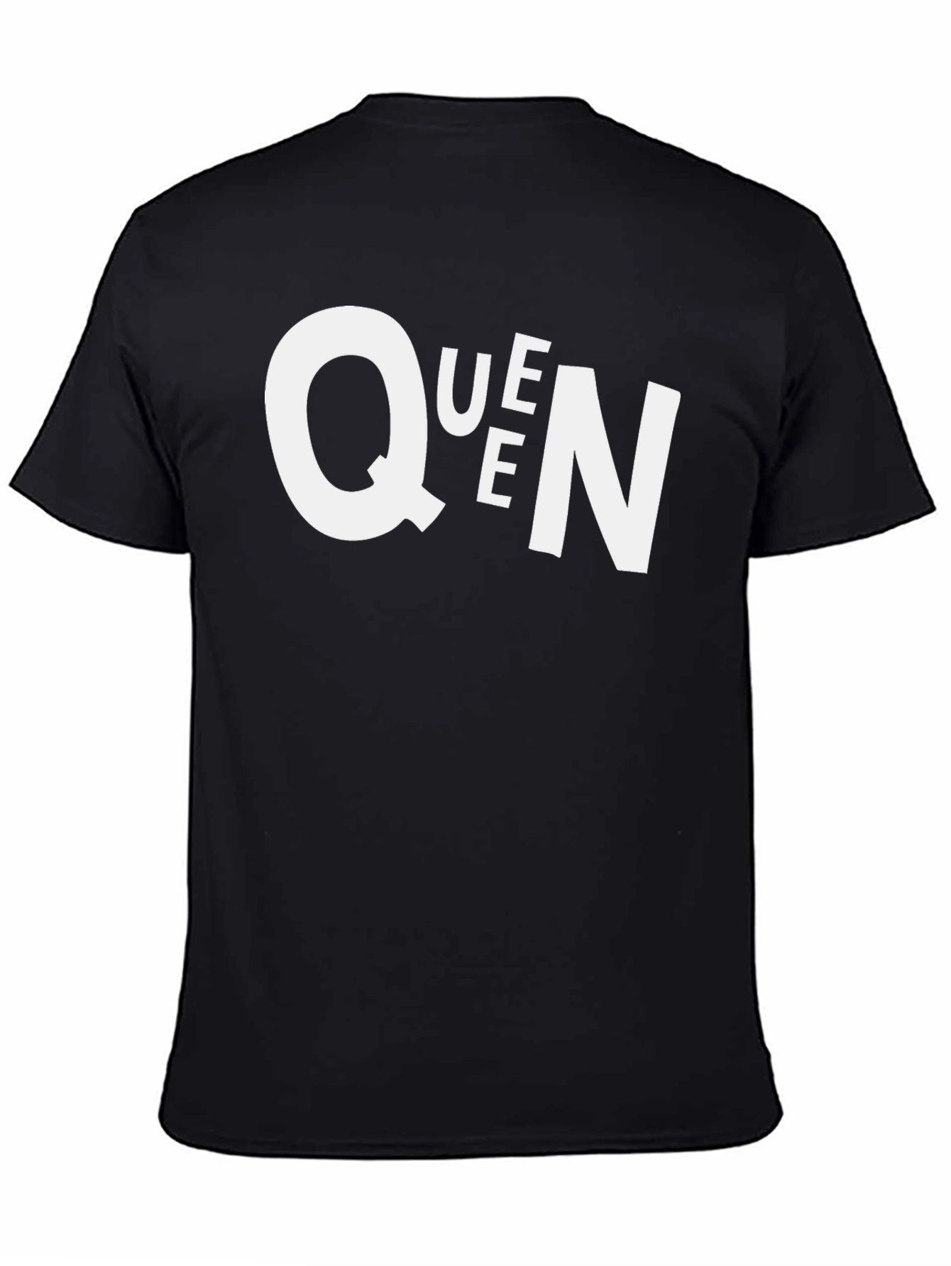 Black Queen Graphic Black T-Shirt - Men's Casual Tee view 4