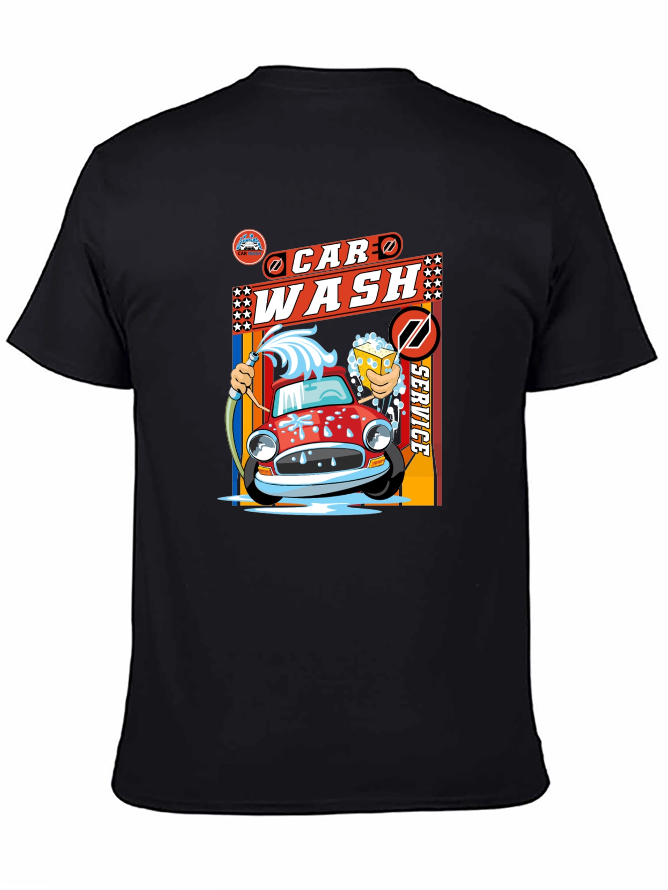 Black Car Wash Service Graphic Tee - Soft Cotton Blend view 4
