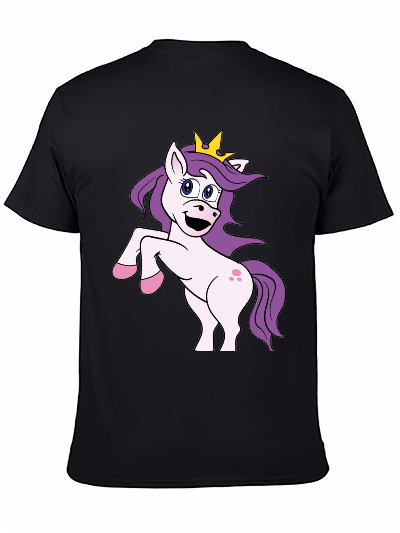 Black Unicorn Crown T-Shirt - Graphic Tee view 4