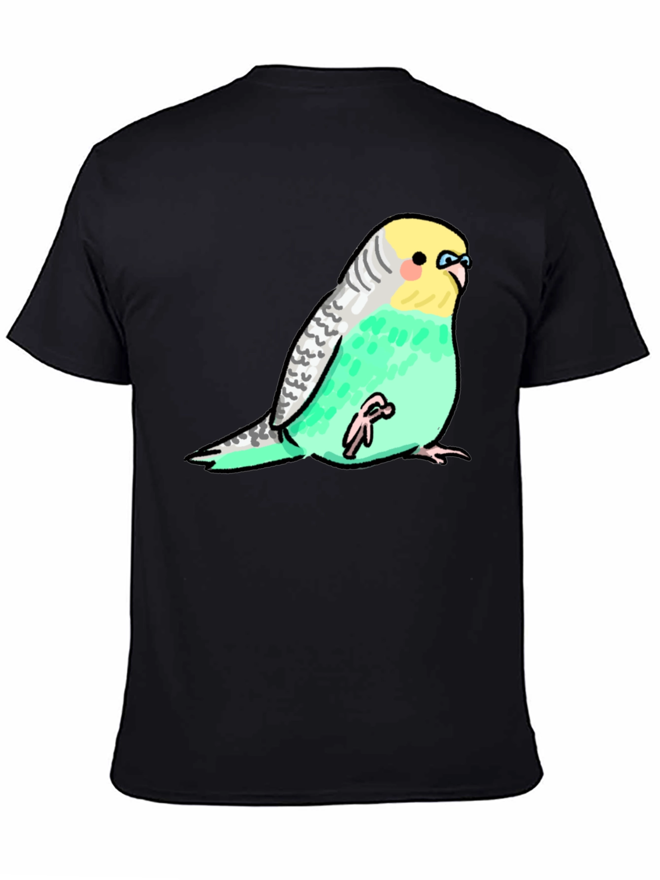 Black Budgie Bird Graphic Tee - Unique Unisex Design view 4