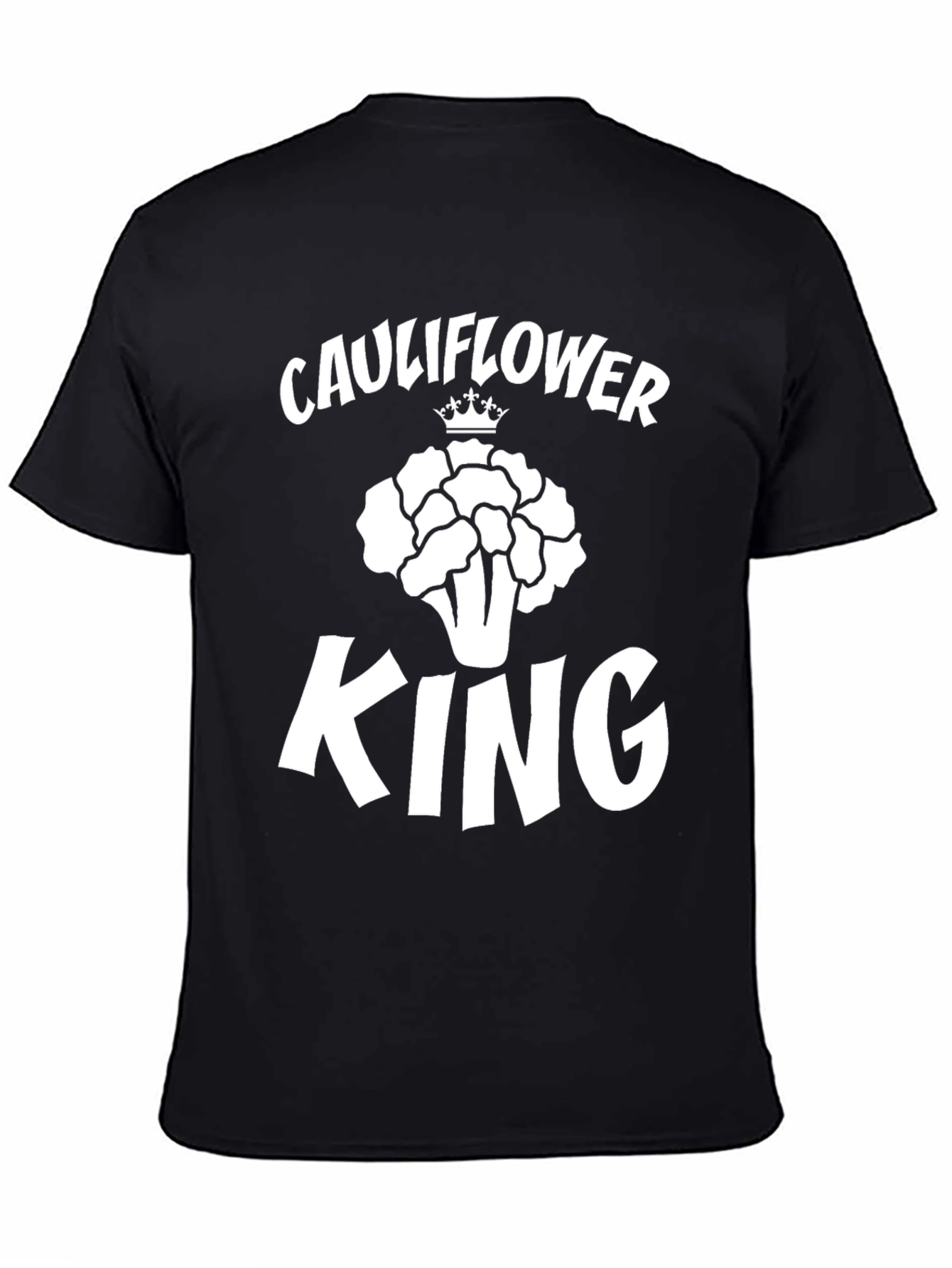 Cauliflower King Graphic T-Shirt - Funny Vegetable Tee - 4