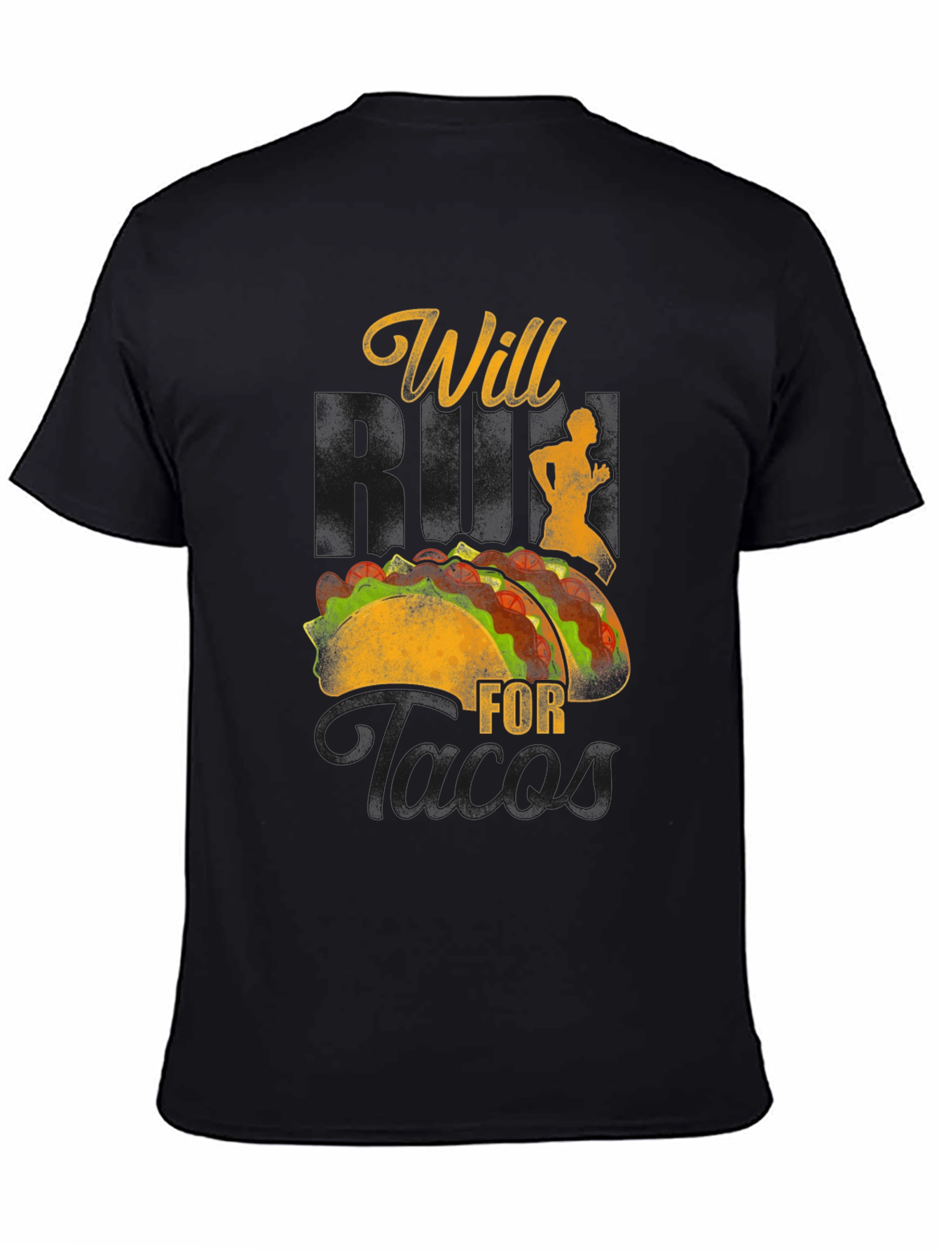 Black Will Run For Tacos Graphic Tee view 4