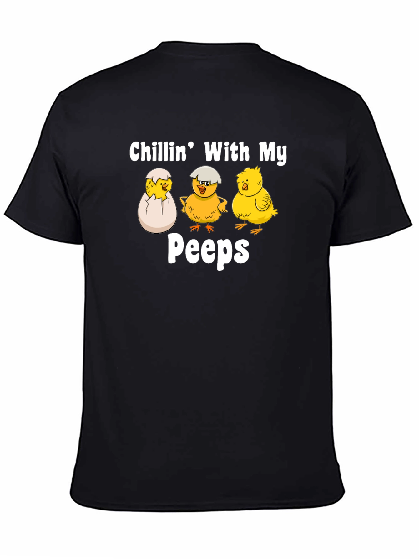 Black Chillin' With My Peeps Graphic Tee view 4