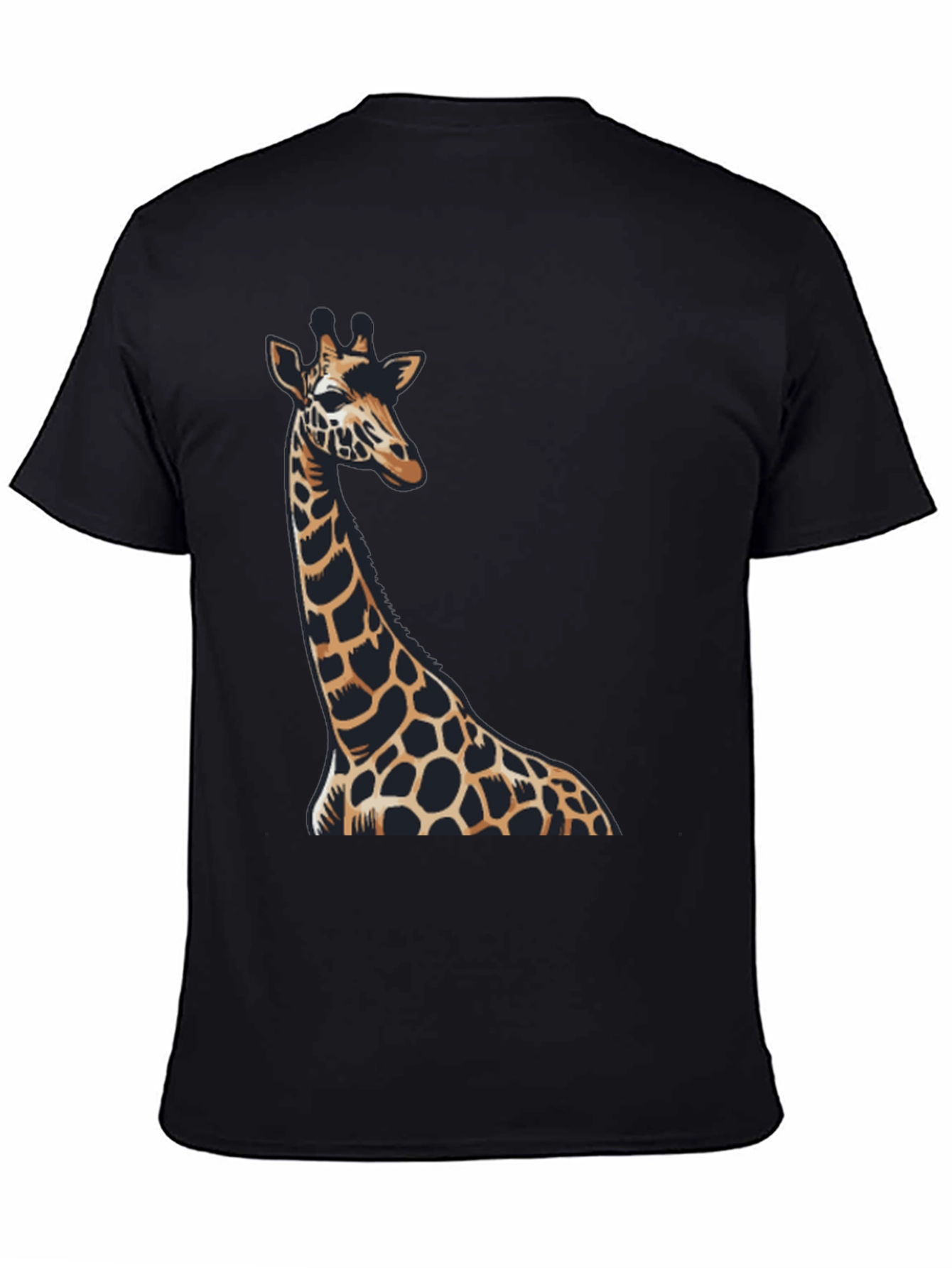 Black Giraffe Graphic Black T-Shirt view 4
