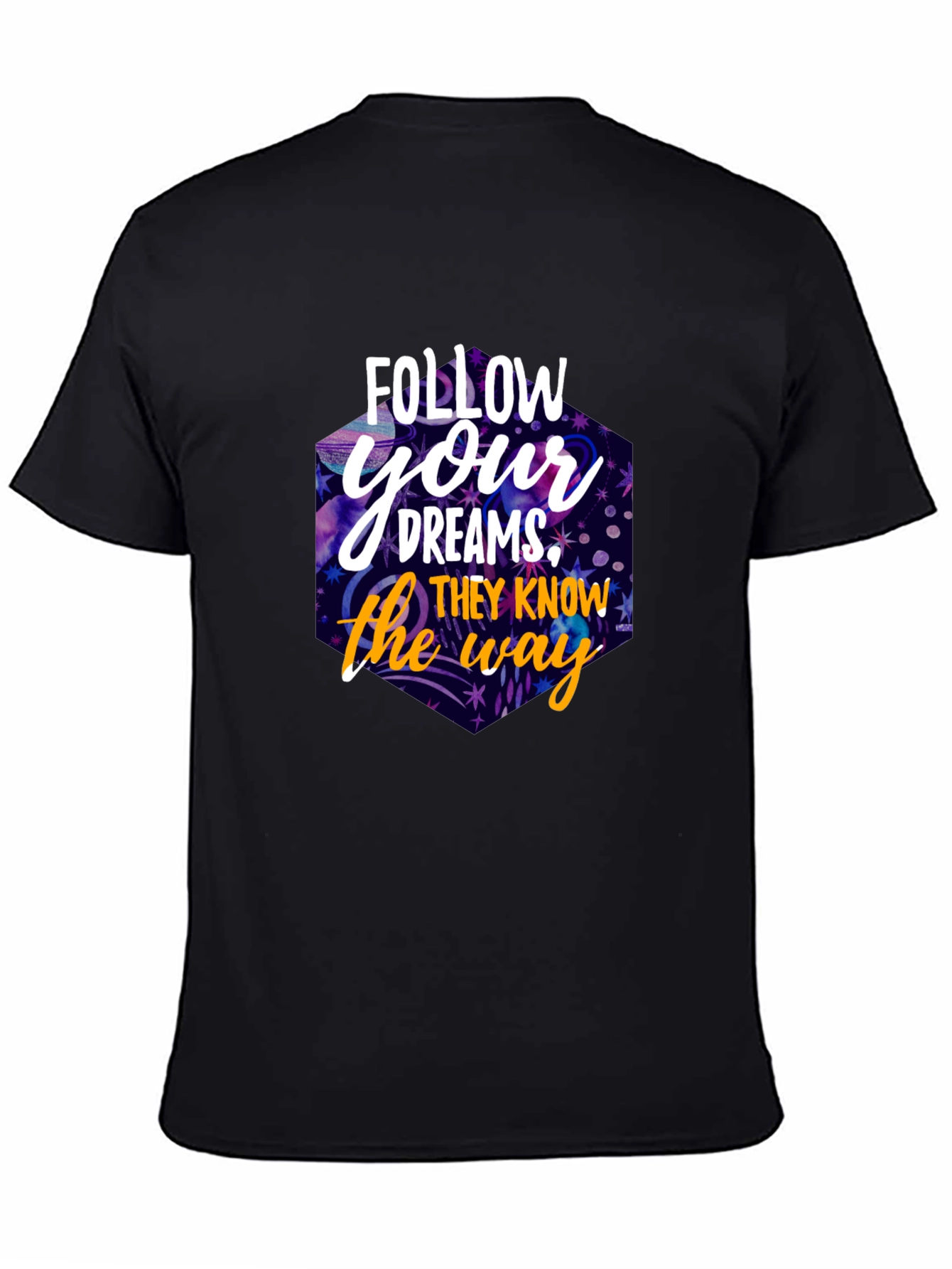 Black Follow Your Dreams Graphic T-Shirt view 4