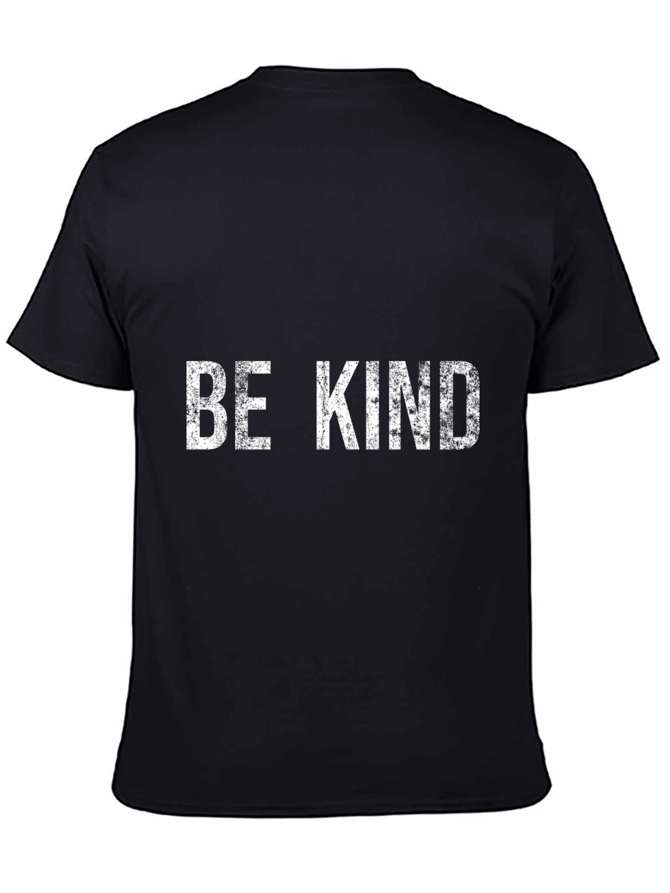 Black Be Kind Graphic Tee - Black Cotton Blend Shirt view 4