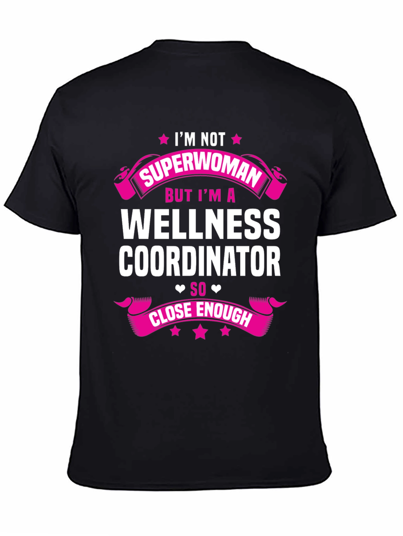 Black Wellness Coordinator T-Shirt - Superwoman Gift view 4