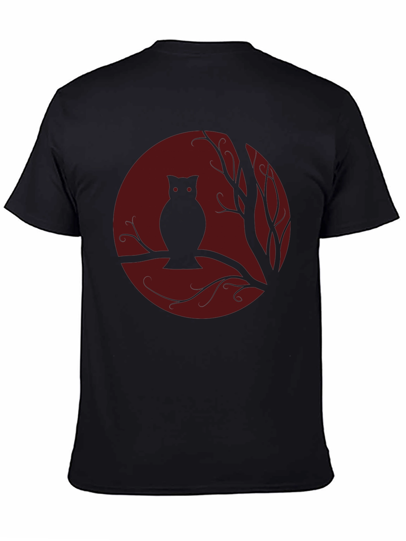Black Owl Moon Silhouette T-Shirt view 4