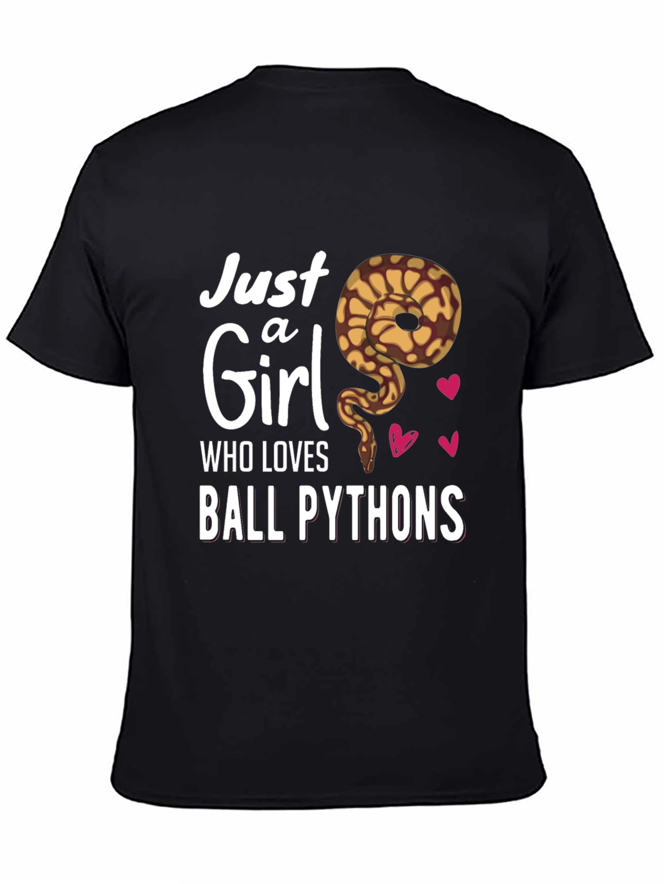 Ball Python Lover T-Shirt - Just a Girl Who Loves Pythons Tee - 4