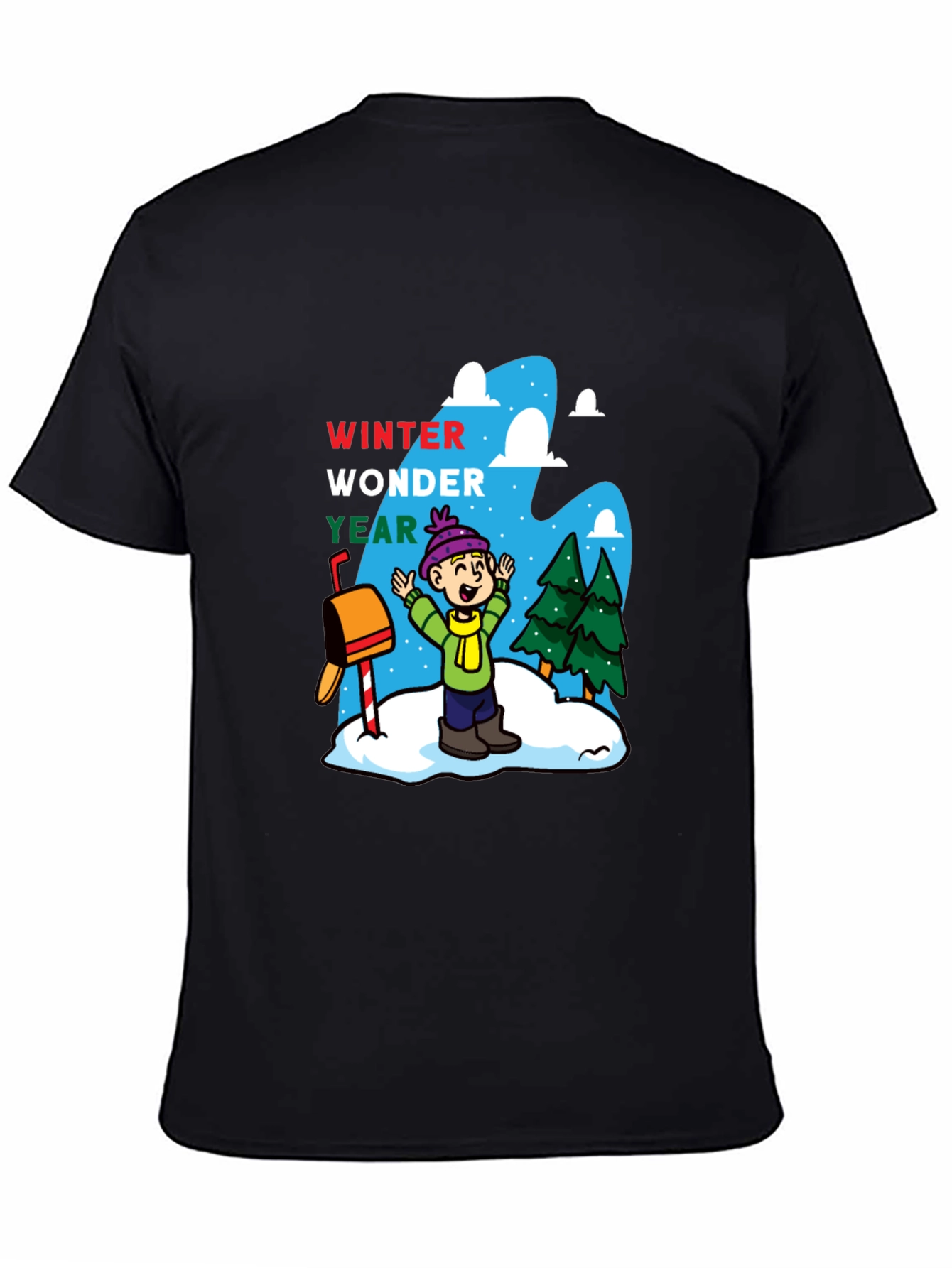 Black Winter Wonder Year T-Shirt view 4