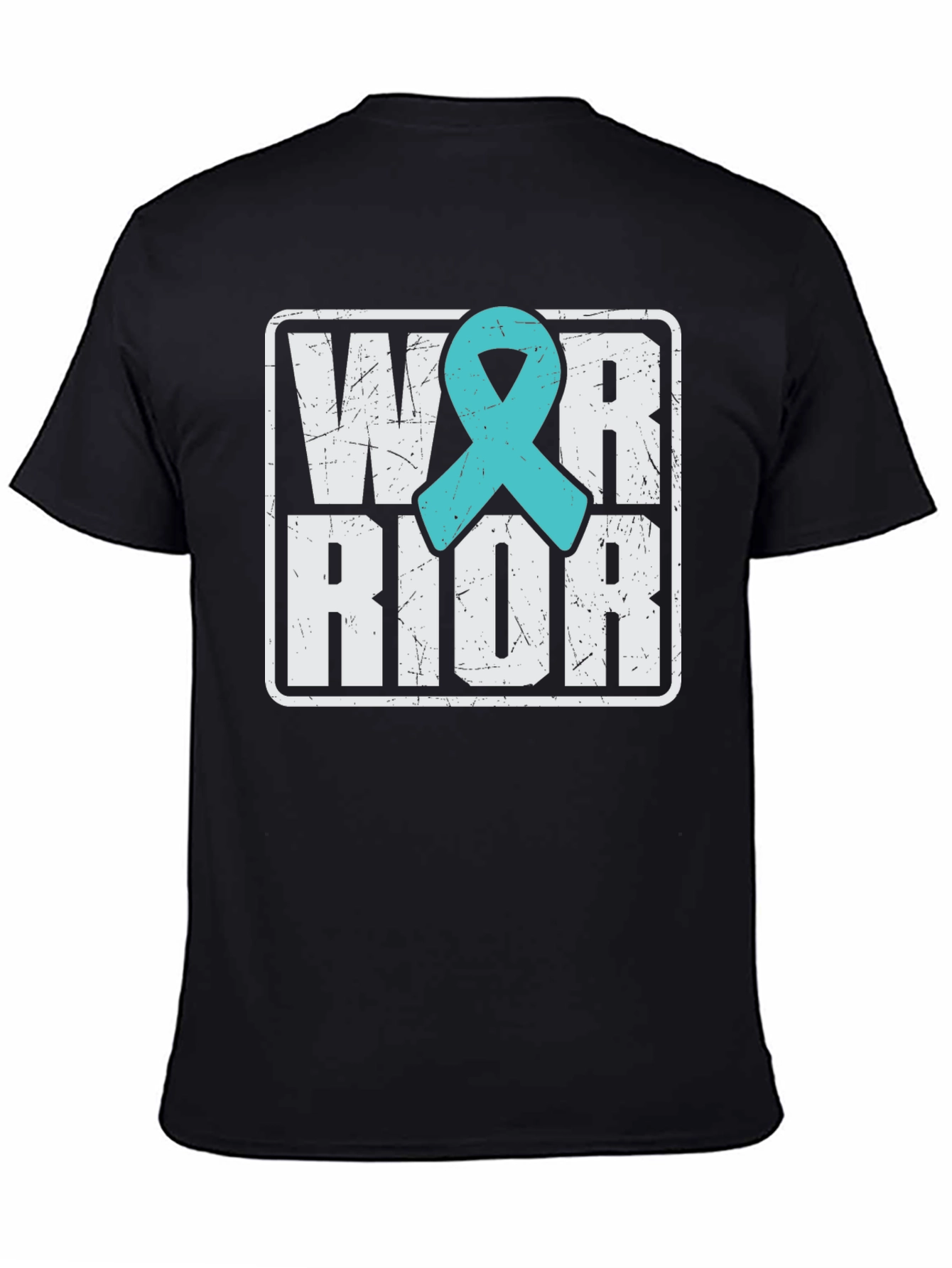 Black Warrior Teal Ribbon T-Shirt view 4