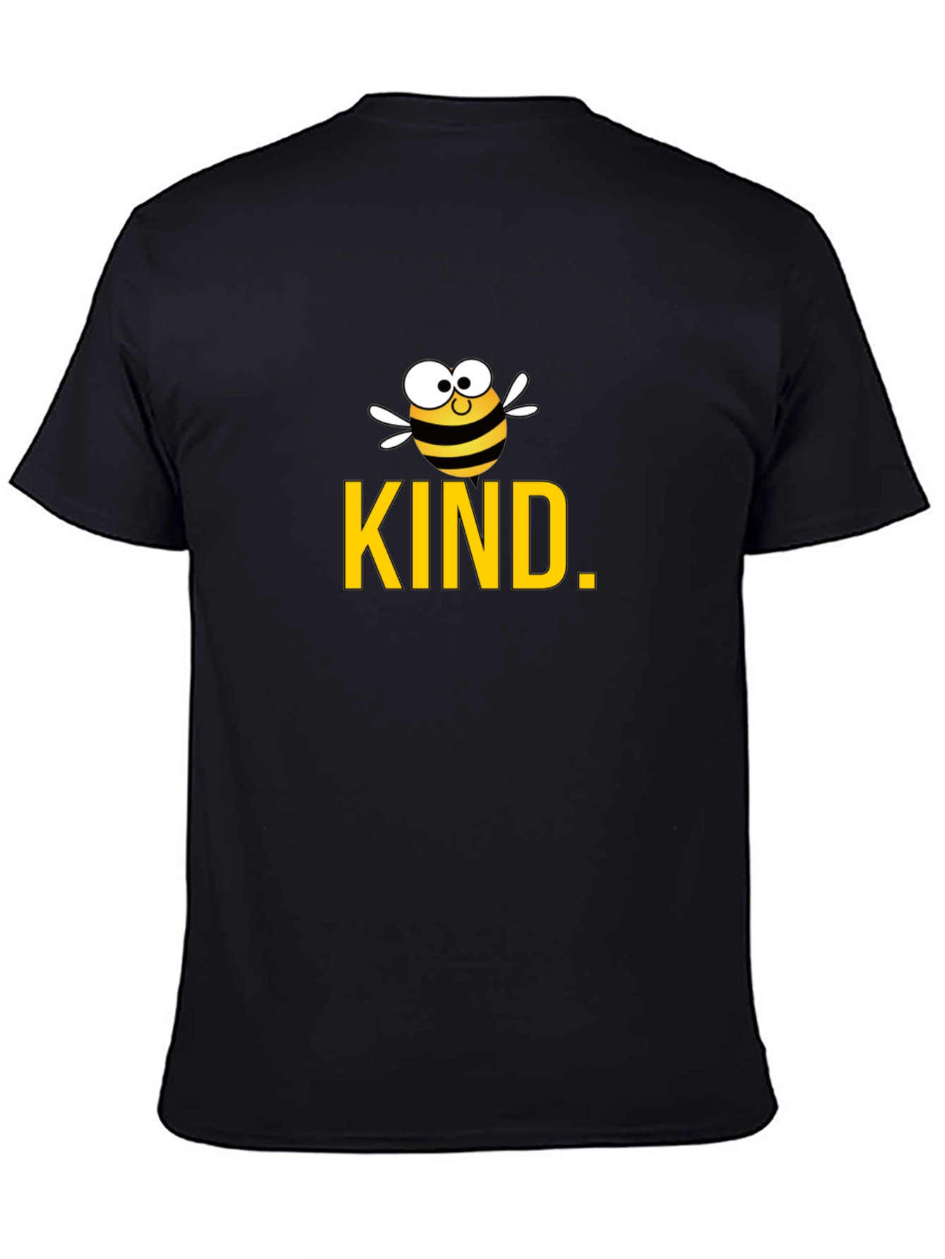 Black Be Kind Bee Graphic Tee - Black Cotton T-Shirt view 4