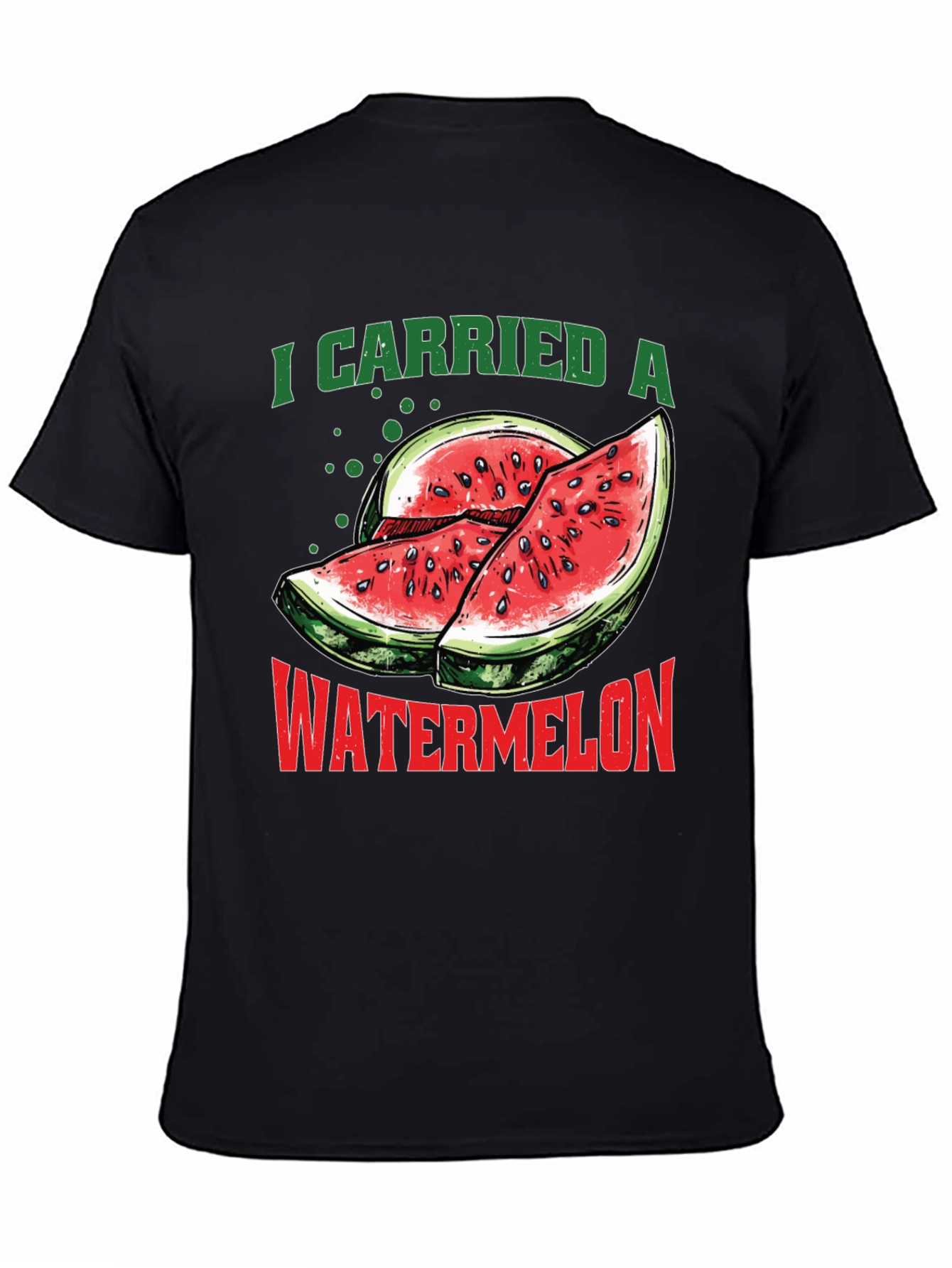 Black I Carried A Watermelon Graphic T-Shirt view 4