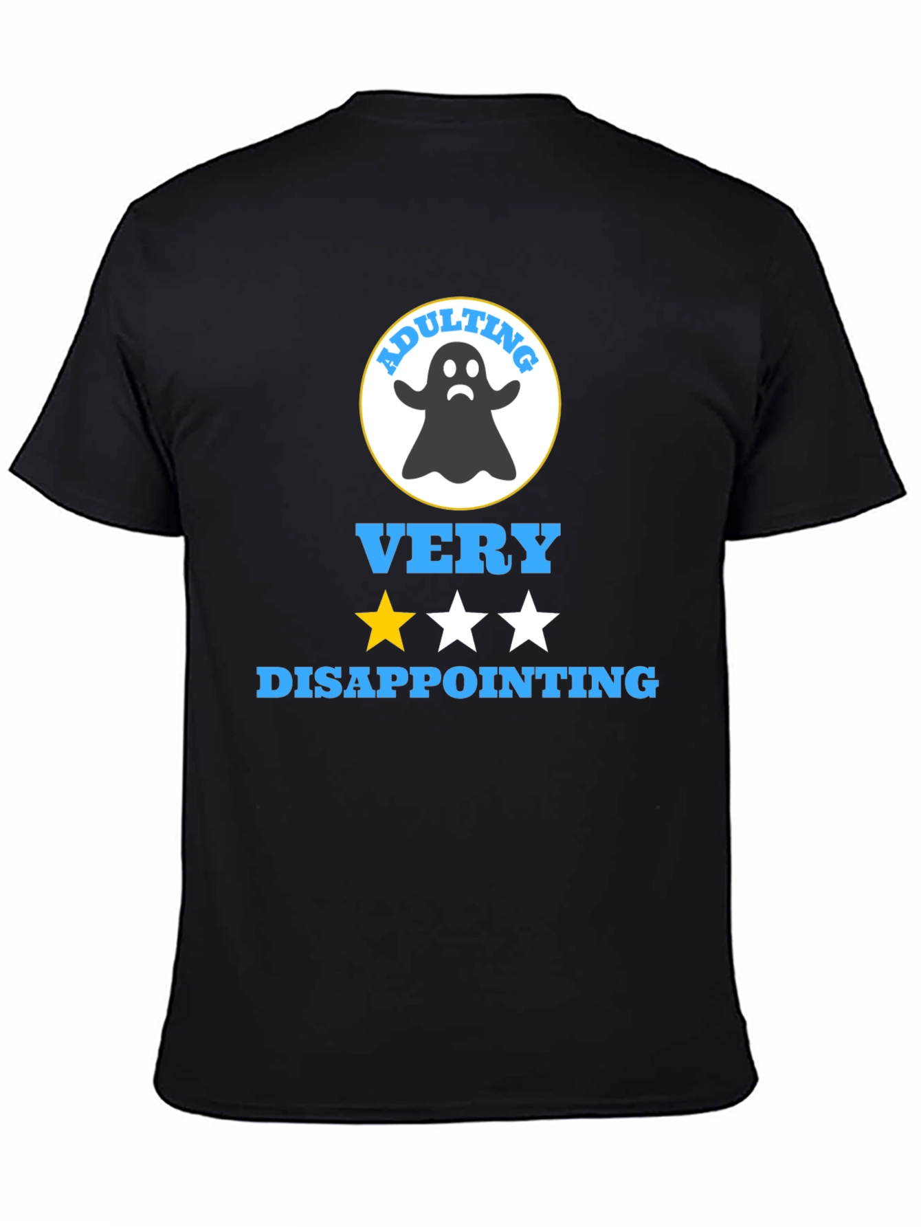Black Adulting Disappointing Graphic T-Shirt view 4