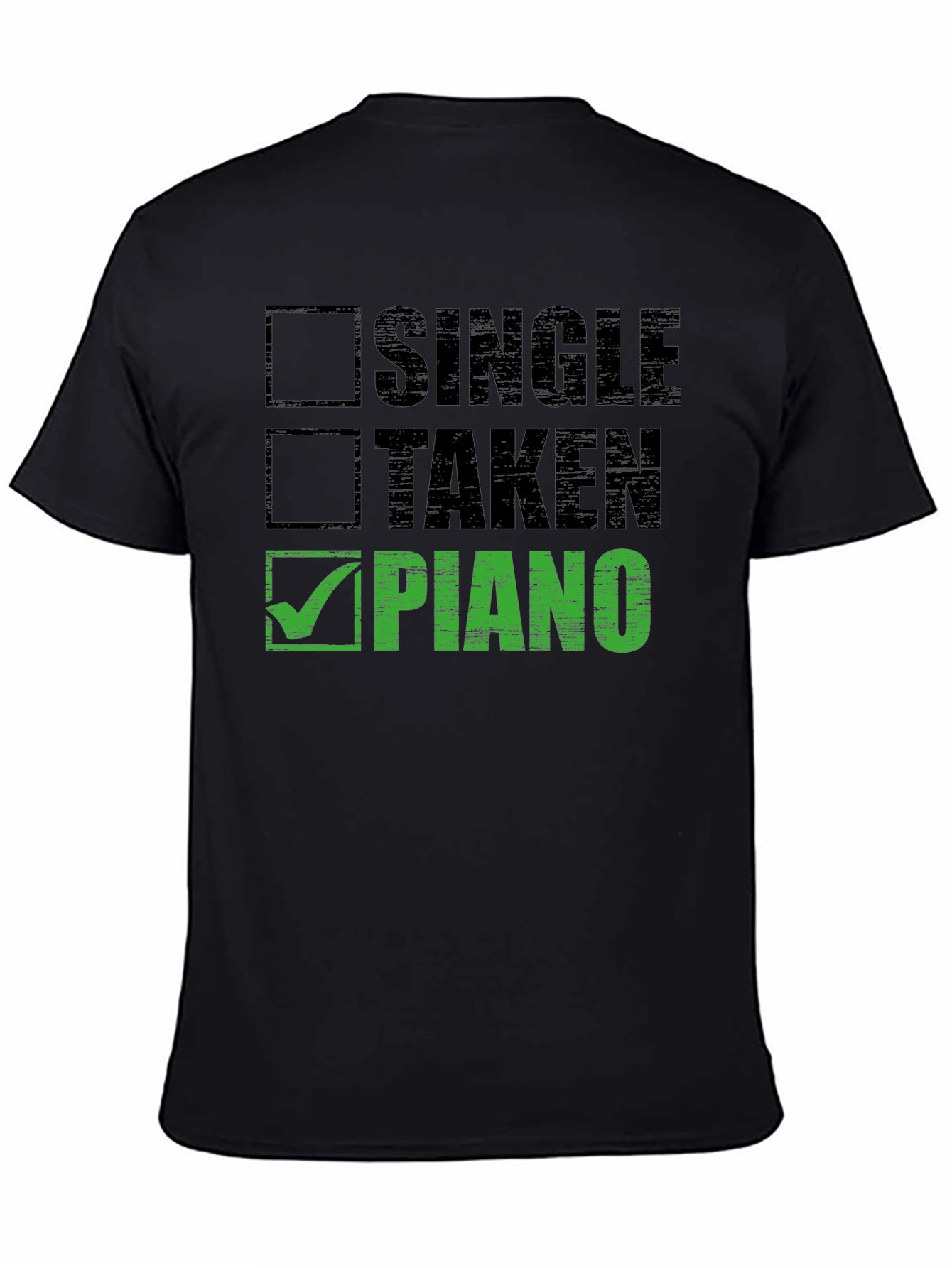 Black Single Taken Piano T-Shirt Musician view 4
