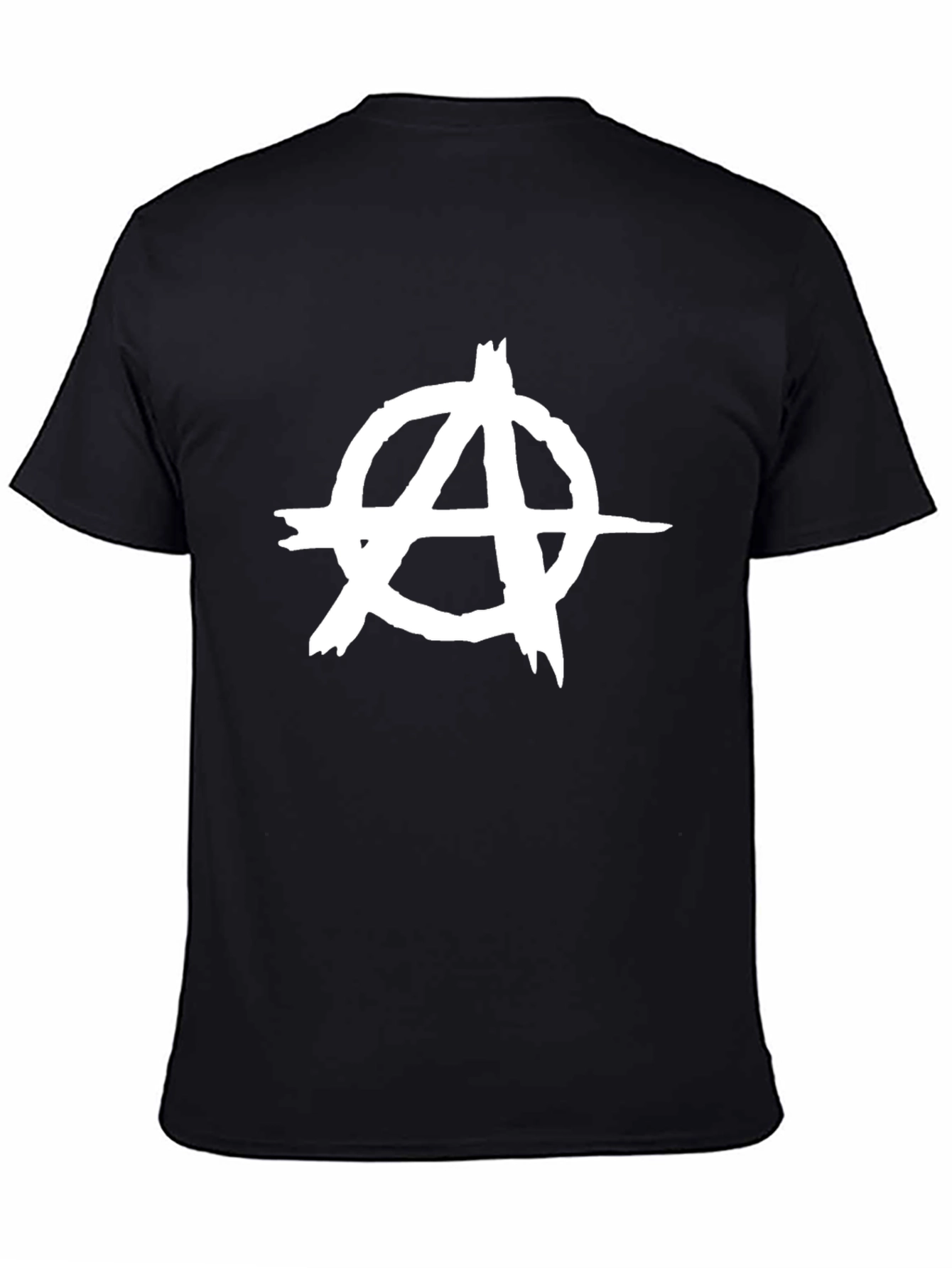 Black Anarchy Symbol T-Shirt - Bold Graphic Tee view 4