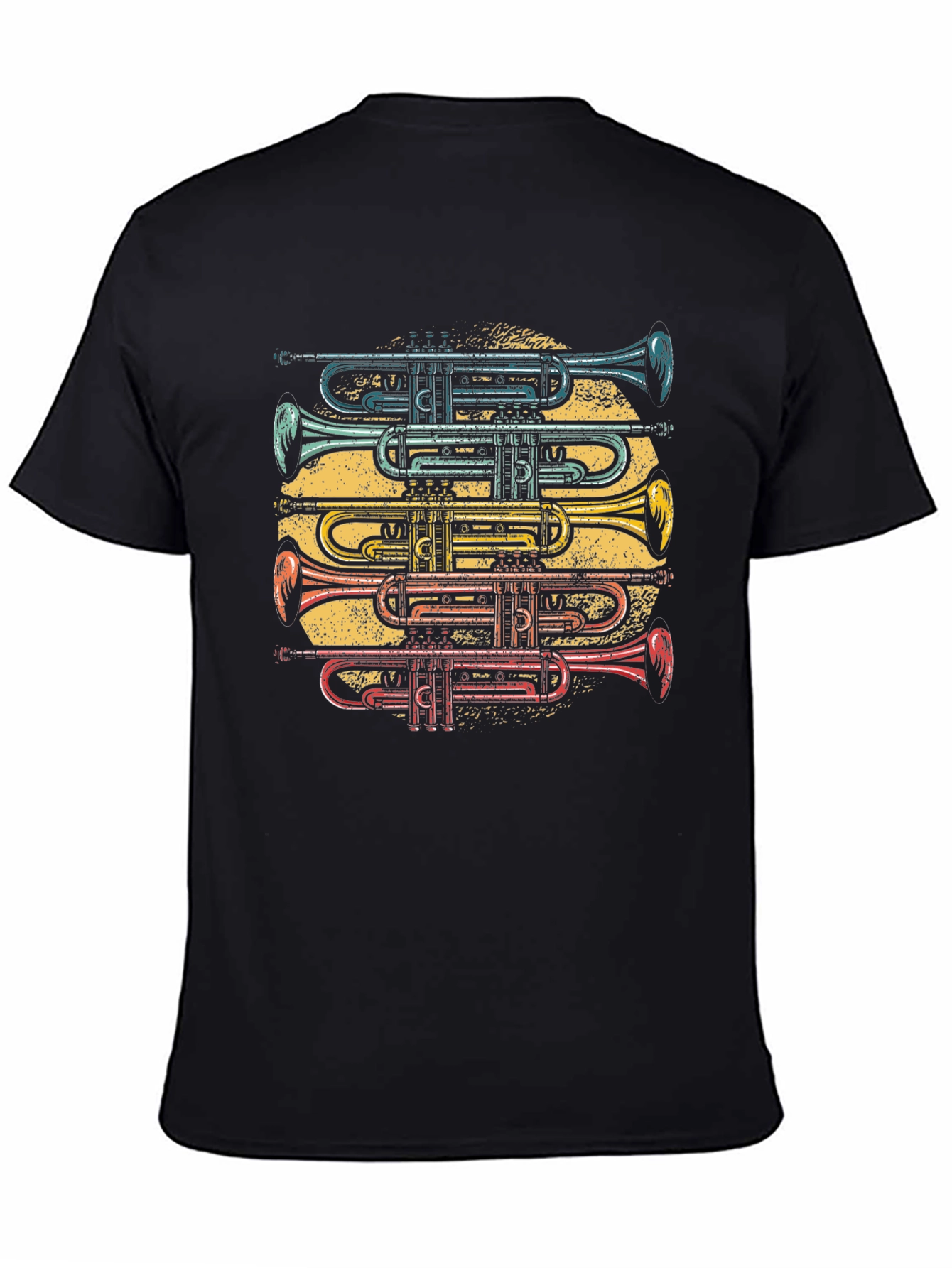 Black Trumpet Stack Graphic T-Shirt view 4